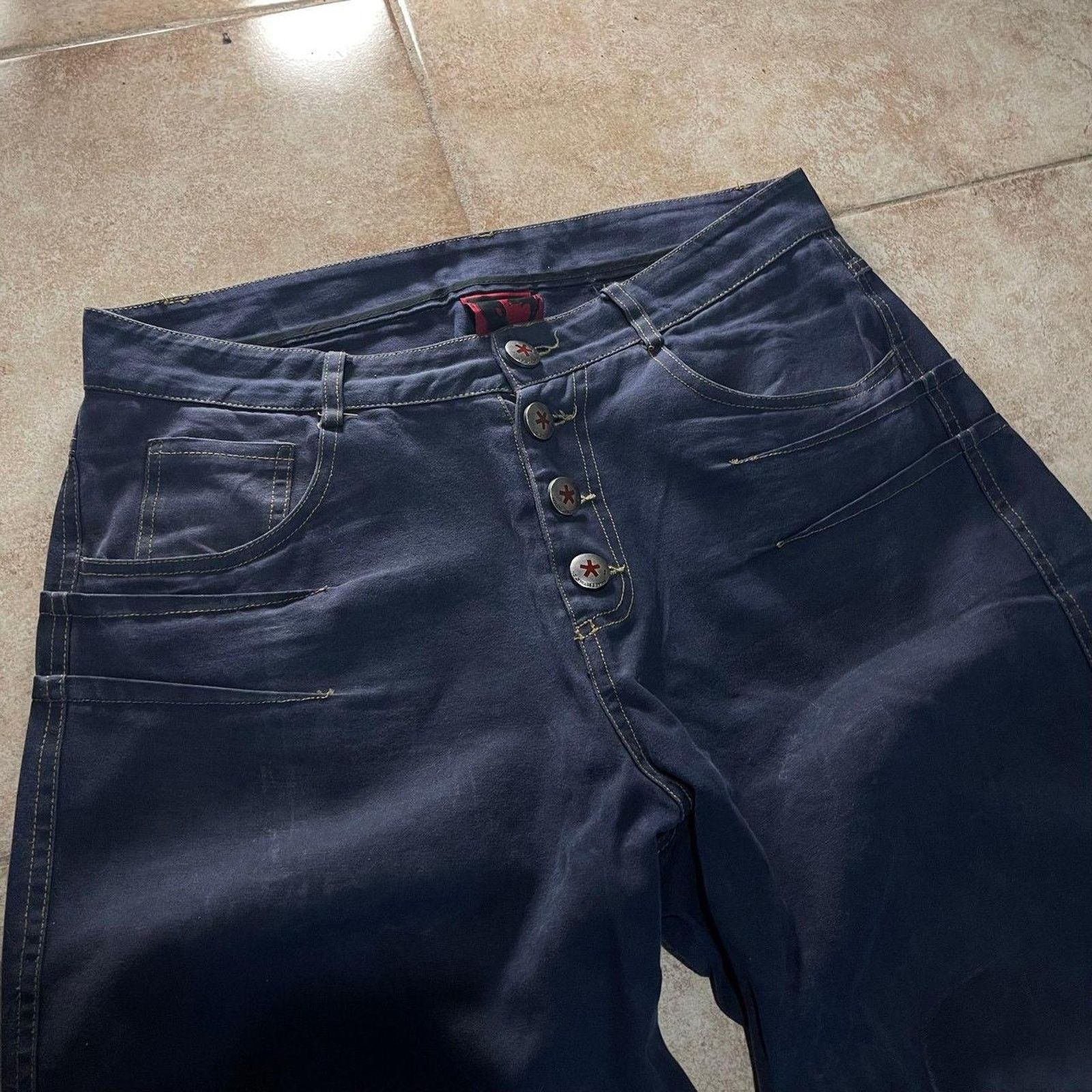 Japanese Brand Japanese Vintage Y2k Wide-leg Baggy Denim Jeans size 28 Size 28" / US 6 / IT 42 - 4 Thumbnail