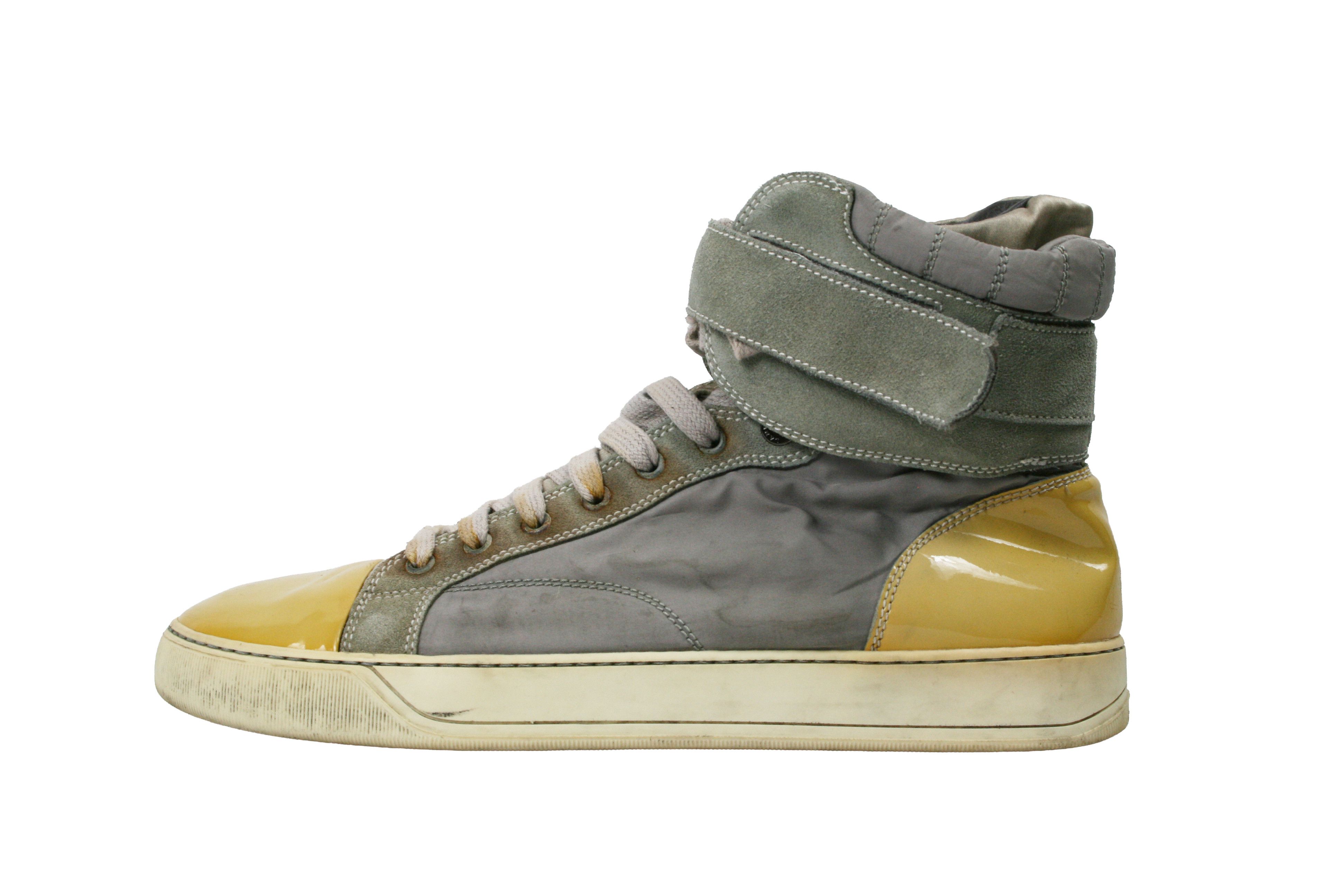 Lanvin DDB1 Distressed Hi-Top Sneakers Size US 10 / EU 43 - 2 Thumbnail