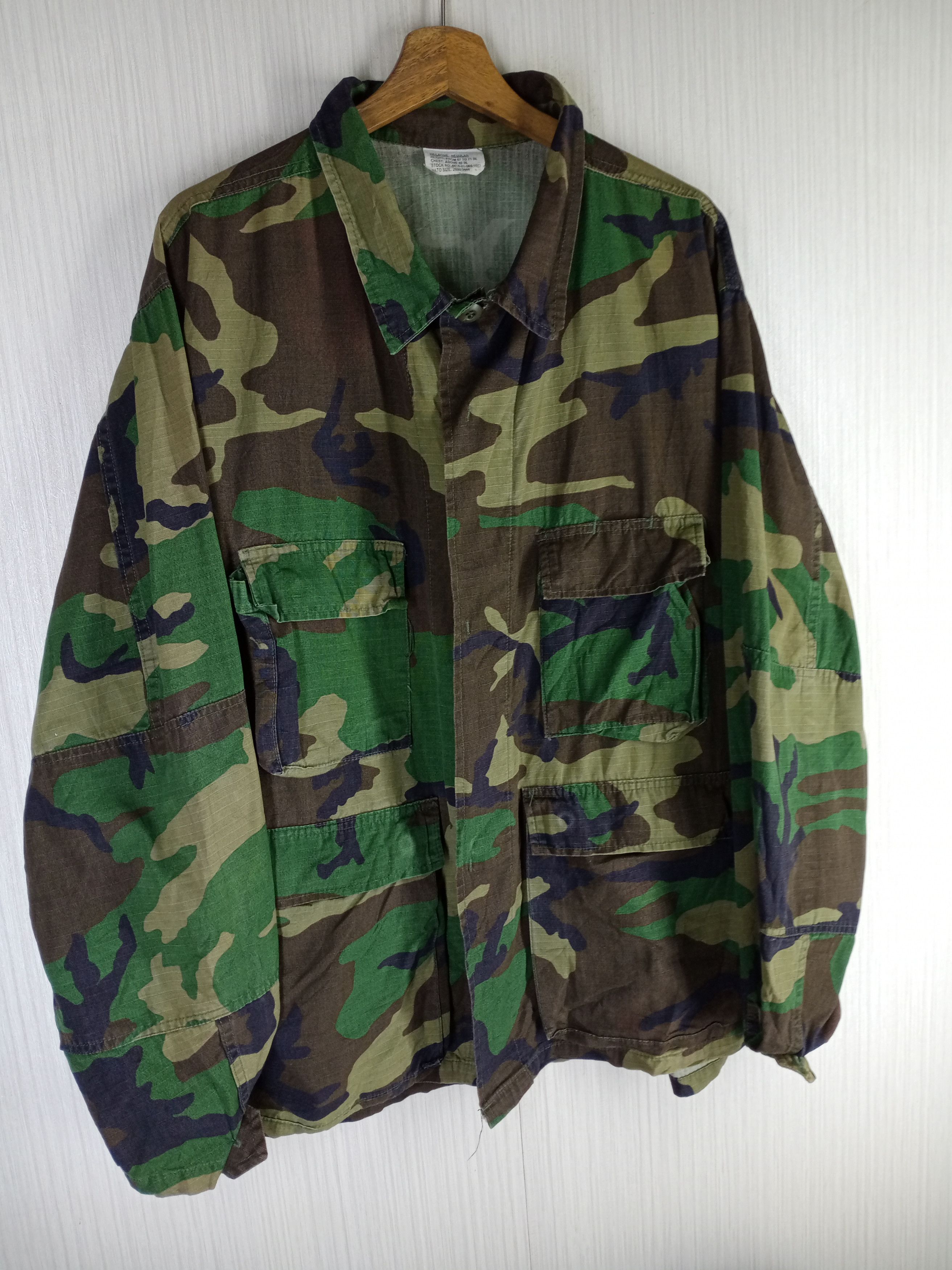 Vintage Rare Vintage 80s US Army Camo Military Jacket Size US XXL / EU 58 / 5 - 3 Thumbnail