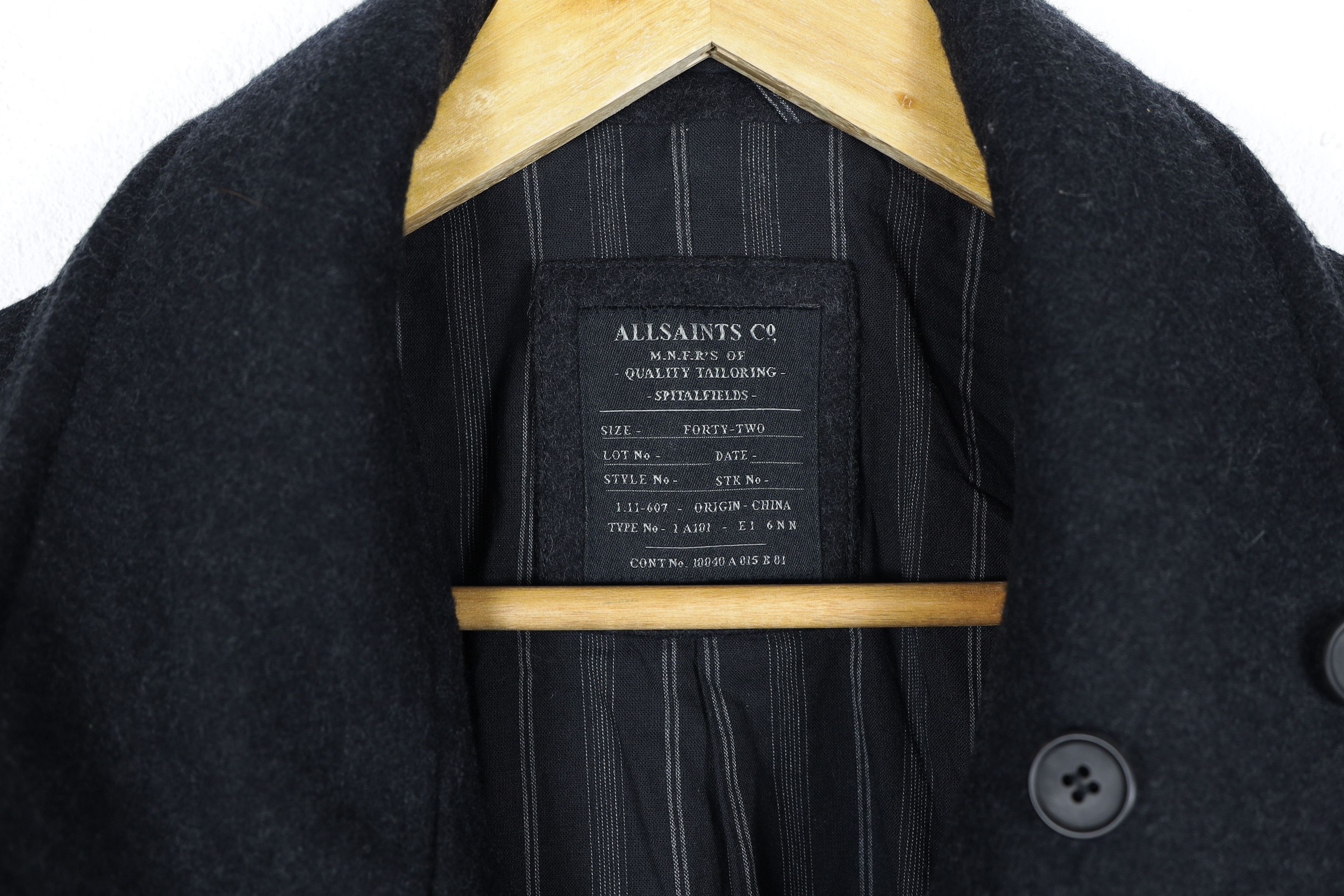 Allsaints AllSaints Raynes Wool Pea Coat Avant Garde Size US M / EU 48-50 / 2 - 6 Thumbnail