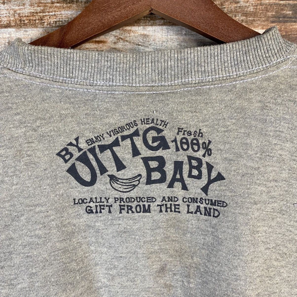 Japanese Brand DL Uittg Baby Gray Vintage thrashe Sweatshirt #C1200 Size US L / EU 52-54 / 3 - 17 Thumbnail
