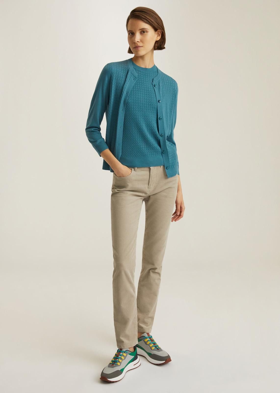Loro Piana o1srvl11e0125 Short- Sleeved Roundneck Sweater in Blue Size S / US 4 / IT 40 - 4 Thumbnail