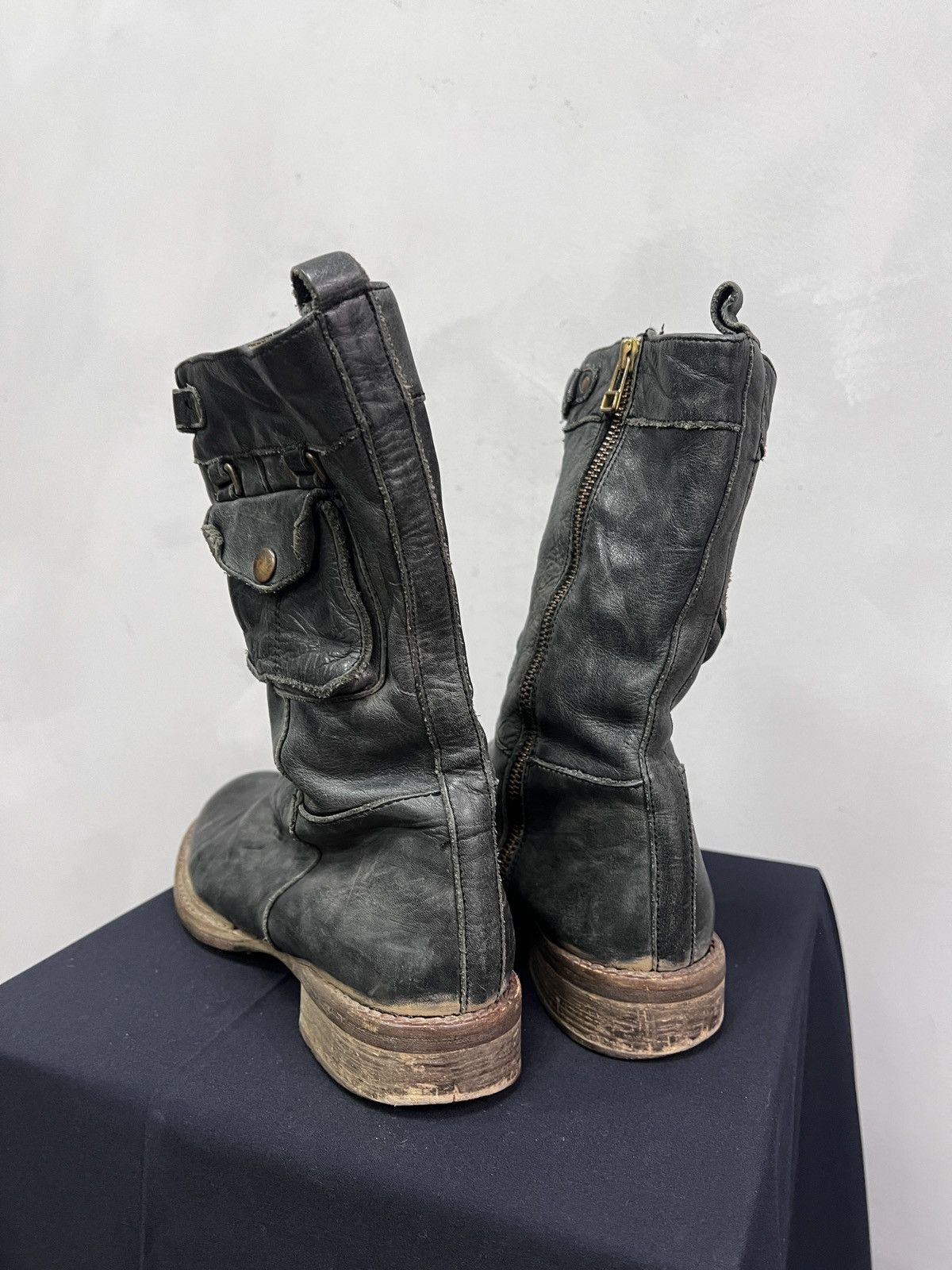 Undercover Moto platform boots 90s Leather Undercover style japanese Size US 7.5 / EU 40-41 - 4 Thumbnail