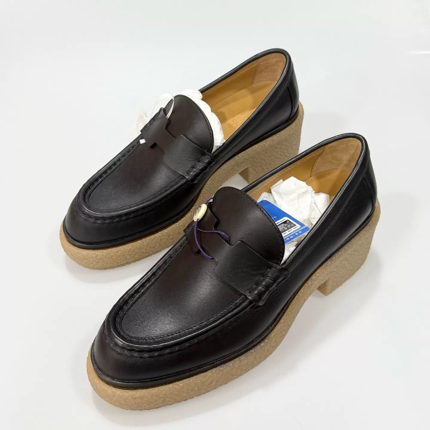 Hermes Hermes Black Leather Loafers Gold Buckle Size US 6 / IT 36 - 1 Thumbnail