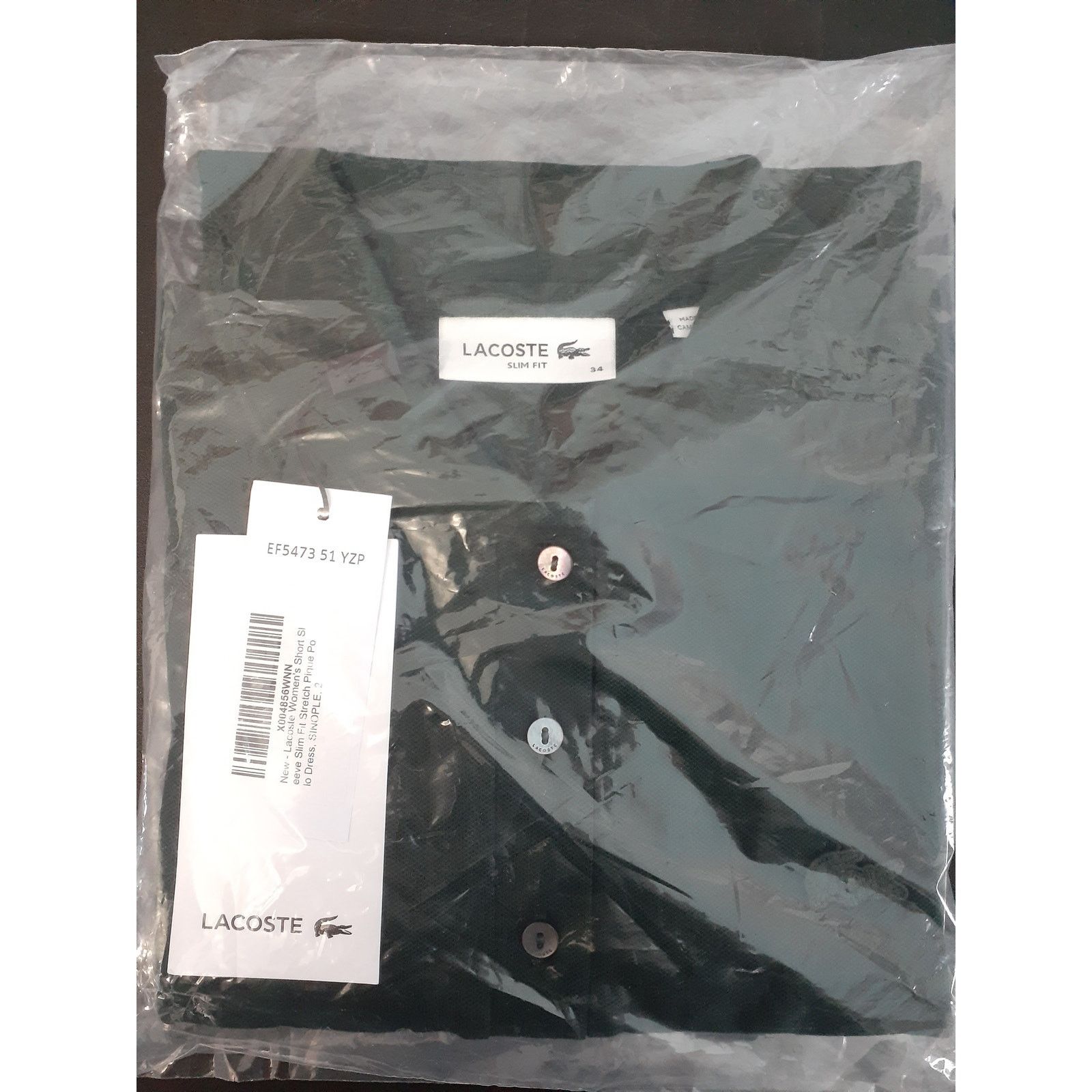 Lacoste Lacoste Short Sleeve Slim Fit Stretch Polo Dress Green 2 Size XS / US 0-2 / IT 36-38 - 2 Thumbnail