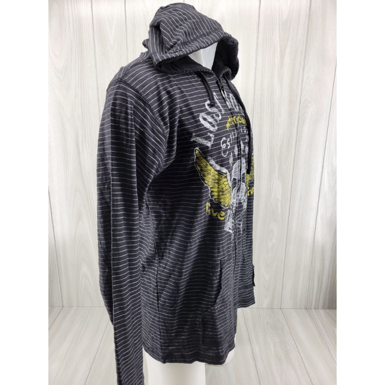 Vintage VINTAGE? No; Modern Culture Jacket XL Full Zip Men's Black Motorcycle Skull Lost Souls Shirt? Size US XL / EU 56 / 4 - 4 Thumbnail