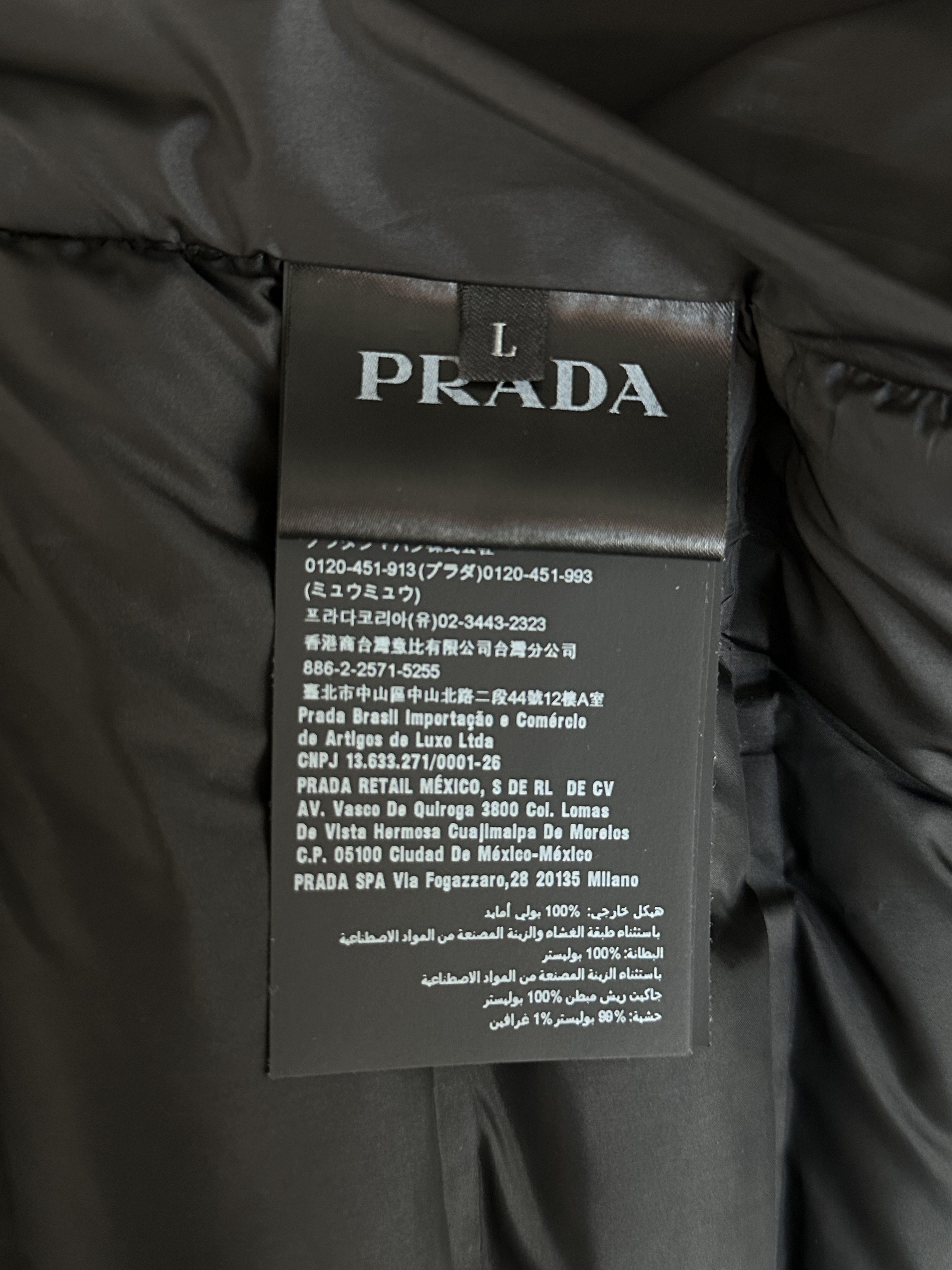 Prada Prada Black Re-Nylon Padded Puffer Jacket Size US L / EU 52-54 / 3 - 4 Thumbnail