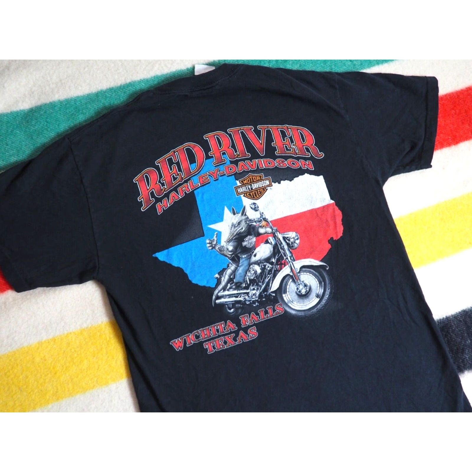 Harley Davidson VINTAGE Harley-Davidson Tee T-Shirt M USA Made Black Cotton Logo Biker 90s | Men Size US M / EU 48-50 / 2 - 3 Thumbnail