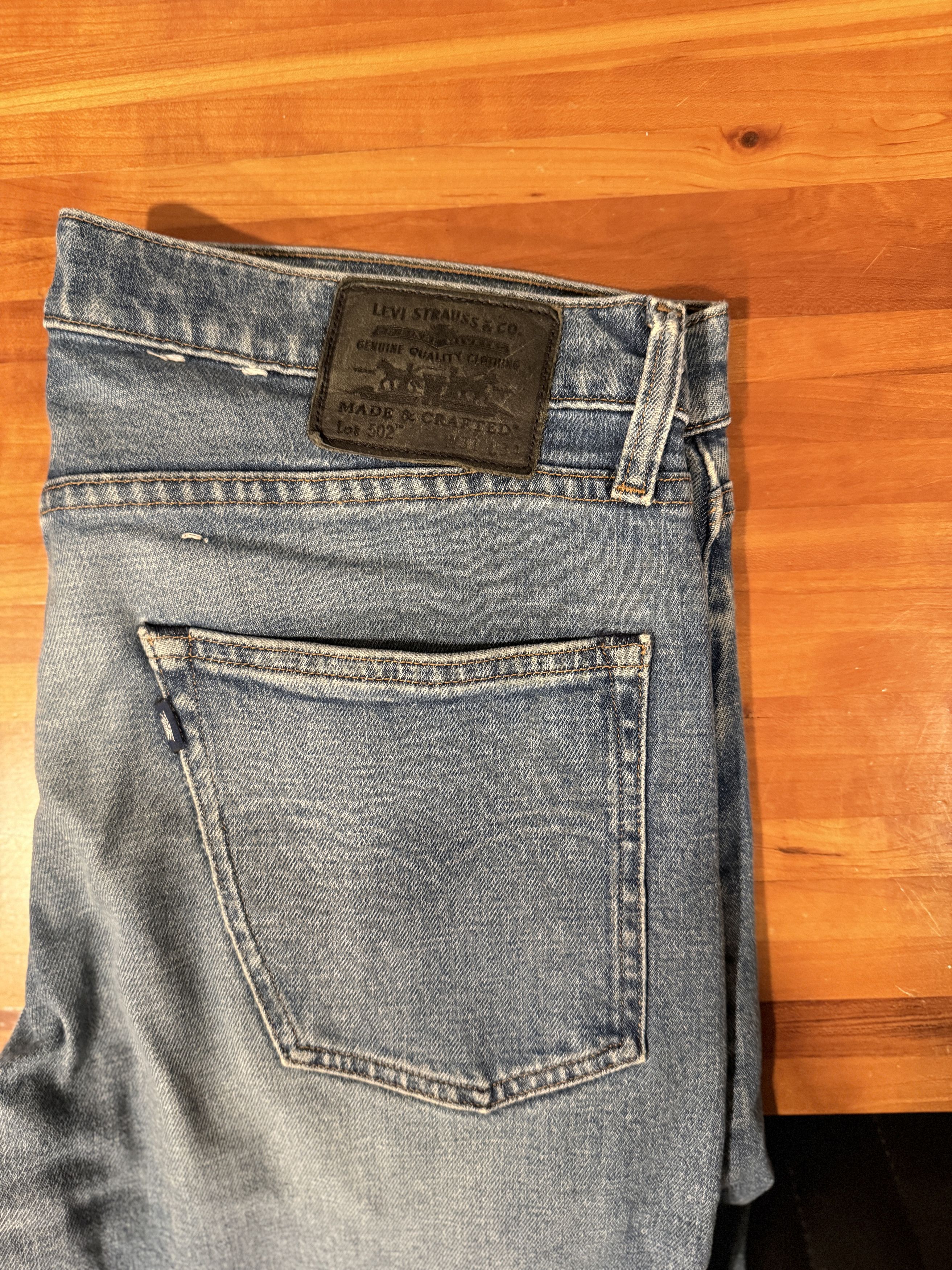 Levi's Made & Crafted Levi's Made and Crafted 502 Taper Stretch Denim Mid Wash Size US 31 - 3 Thumbnail