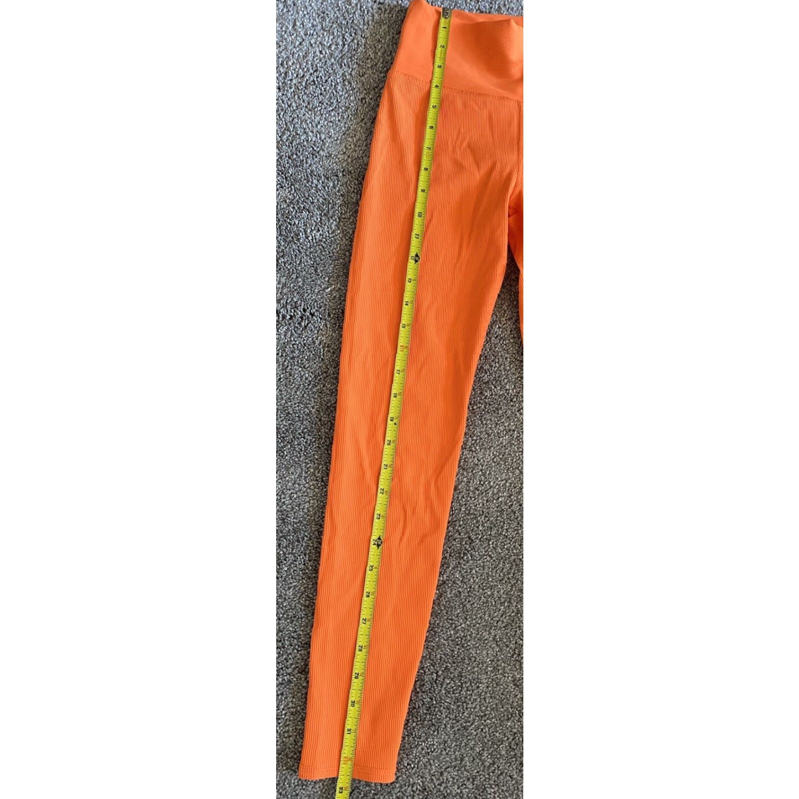 Kyodan VINTAGE NWT New Kyodan High Waist Women’s Leggings Petite Size P/S Orange MSRP 8 Size 28" / US 6 / IT 42 - 7 Thumbnail