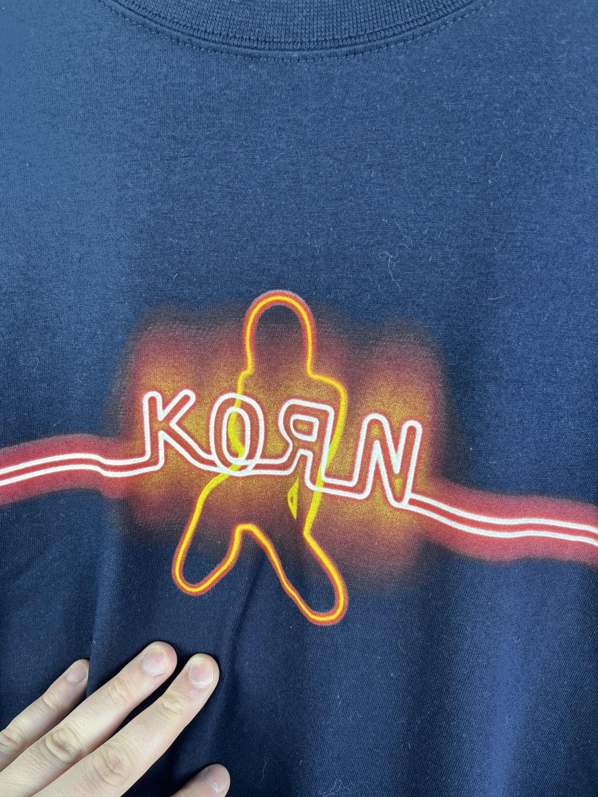 Band Tees Vintage Y2K Korn Neon Stripper Girl Nu Metal Band Longsleeve Size US XL / EU 56 / 4 - 5 Thumbnail