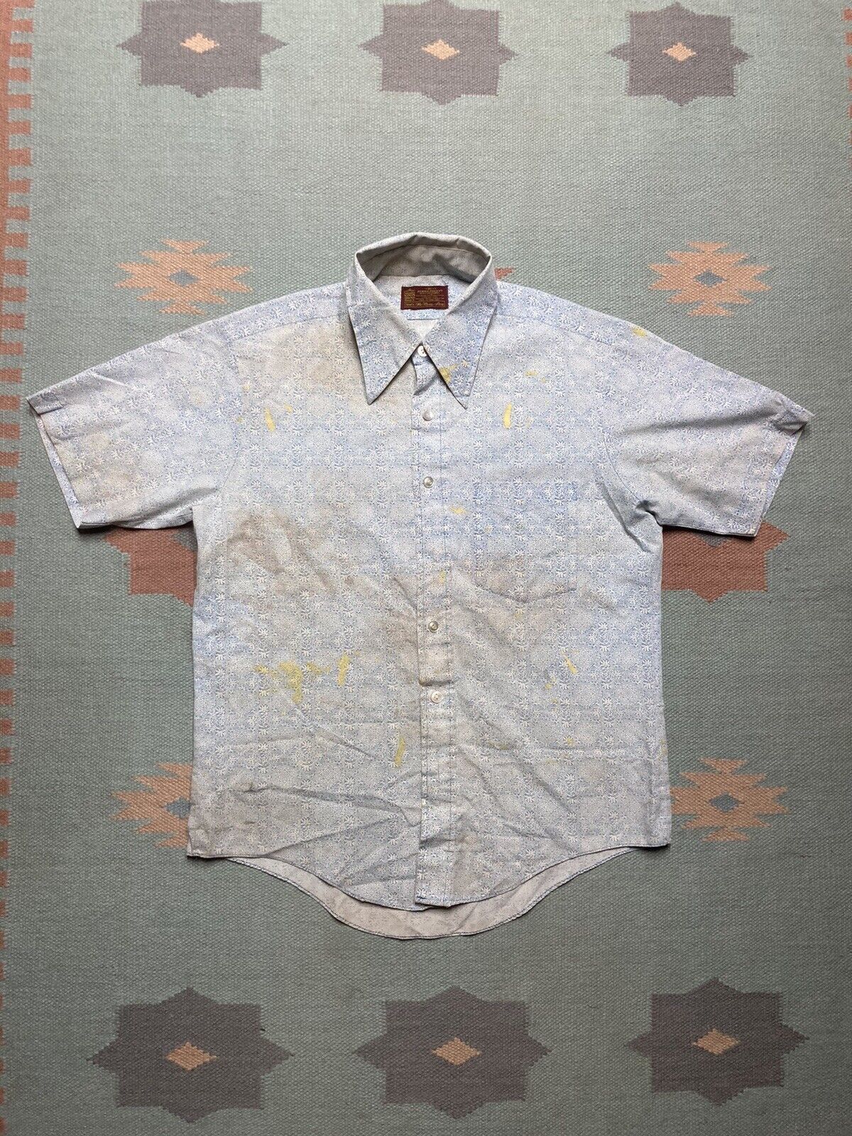 Sears × Vintage VTG 70s shirt sears kings road paint distressed mandala M Size US M / EU 48-50 / 2 - 1 Thumbnail