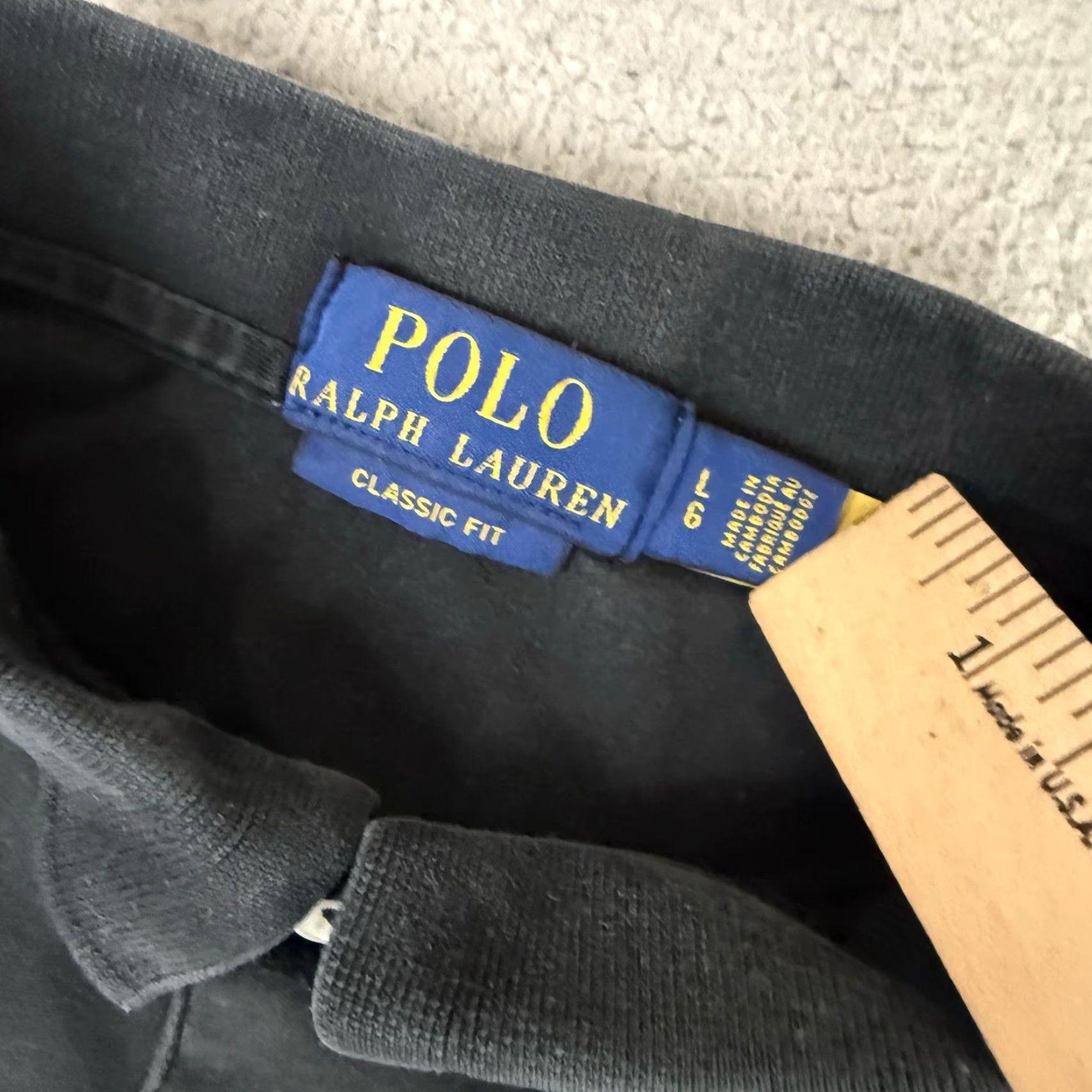 Polo Ralph Lauren VINTAGE Polo Ralph Lauren Shirt Mens Large Black Flesh Pony Stretch Casual Distressed L Size US L / EU 52-54 / 3 - 3 Thumbnail
