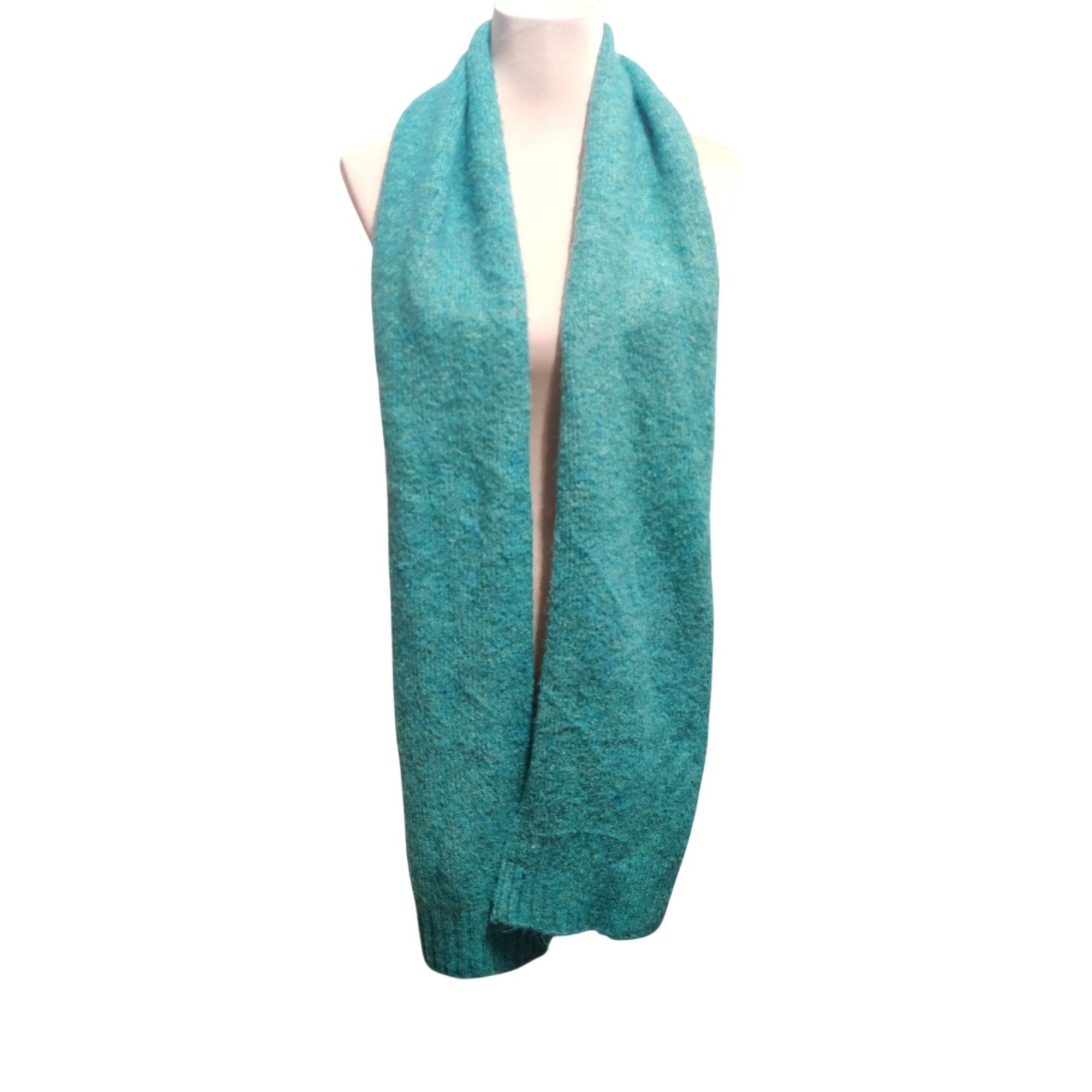 Other Green Wool Blend Speckled Knit Scarf Cozy Soft Winter Chic W Size ONE SIZE - 8 Thumbnail