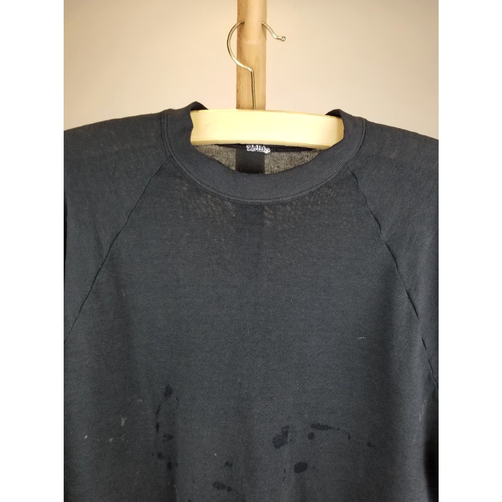 Vintage VINTAGE Black Sweatshirt XL Burnout Distressed Trash/Camouflage Pattern Pullover Men XS? XL Size US XL / EU 56 / 4 - 2 Thumbnail