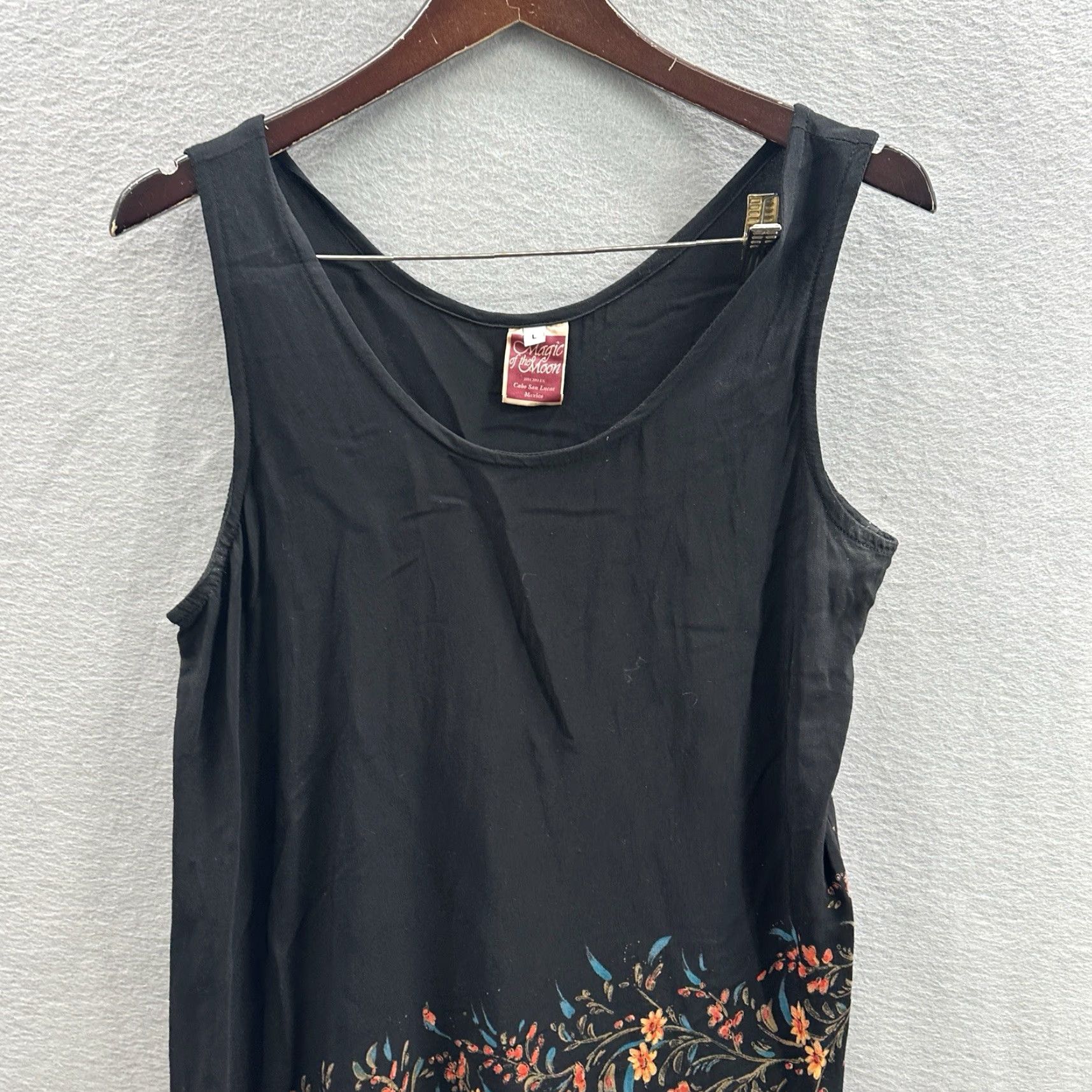 Vintage VINTAGE Magic Of The Moon Blouse L Black Floral Boho Cottagecore y2k Women Size L / US 10 / IT 46 - 3 Thumbnail