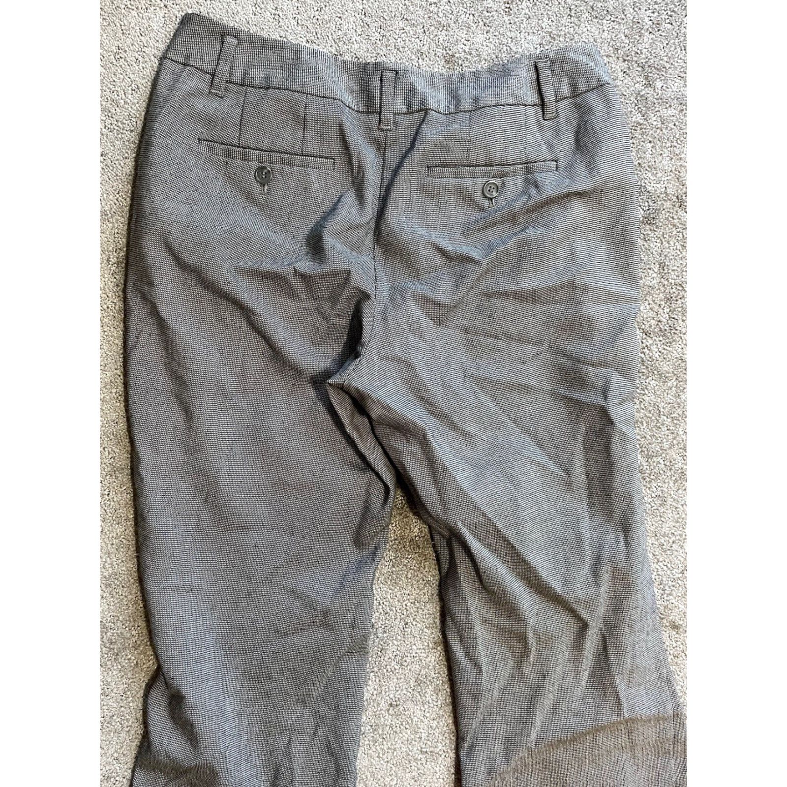 Ann Taylor ANN TAYLOR LOFT Women’s Petite Gray Dress Pants Size 6P Wide Straight Leg Size 28" / US 6 / IT 42 - 2 Thumbnail