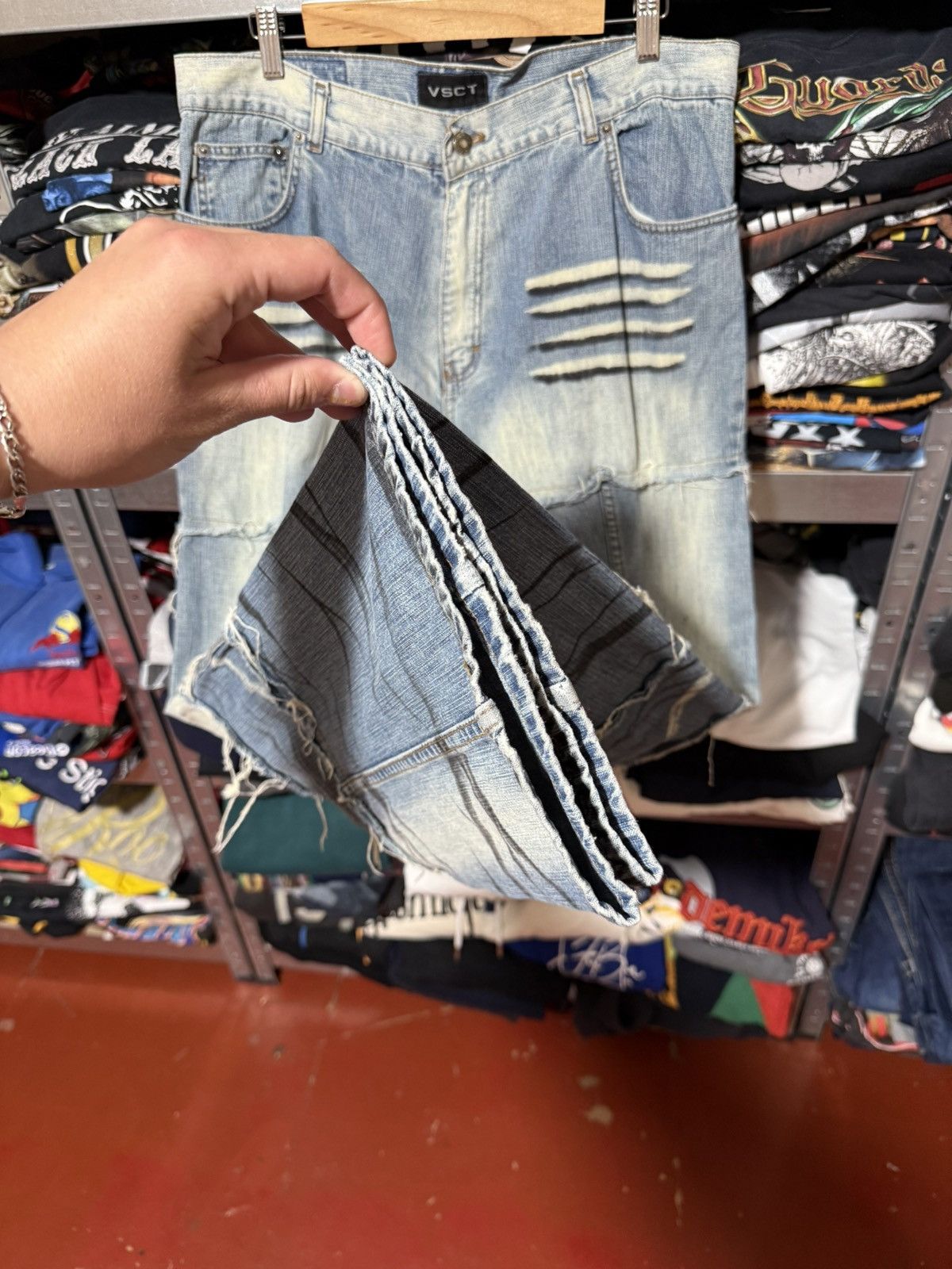 Japanese Brand CYBER PUNK Y2K VSCT JEANS DENIM NAVY AVANT GARD JEANS HYPE Size US 36 / EU 52 - 10 Thumbnail