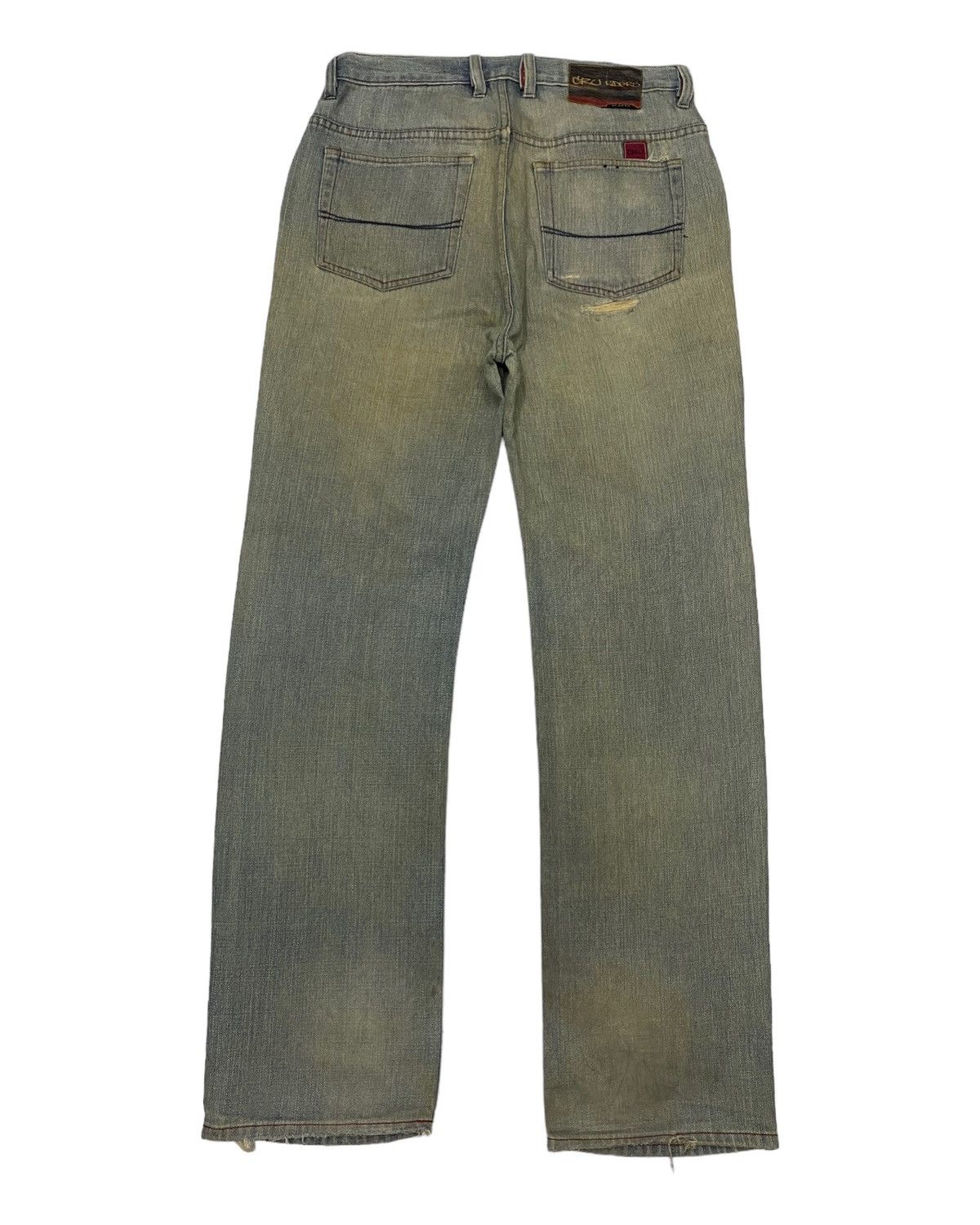 If Six Was Nine × Le Grande Bleu (L.G.B.) 🔥DISTRESSED RUSTY CRU RIDERS RIPS DENIM JEANS LGB STYLE Size US 32 / EU 48 - 3 Thumbnail