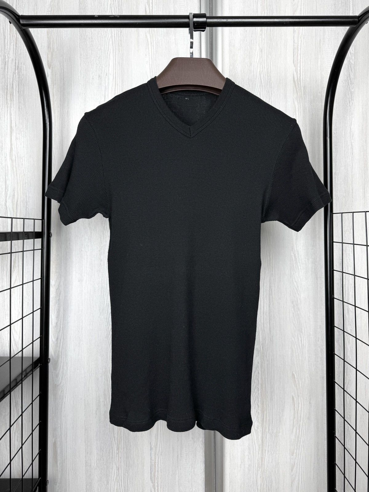 Dolce & Gabbana Dolce & Gabbana Intimo black ribbed stretched unisex t-shirt Size L / US 10 / IT 46 - 2 Thumbnail