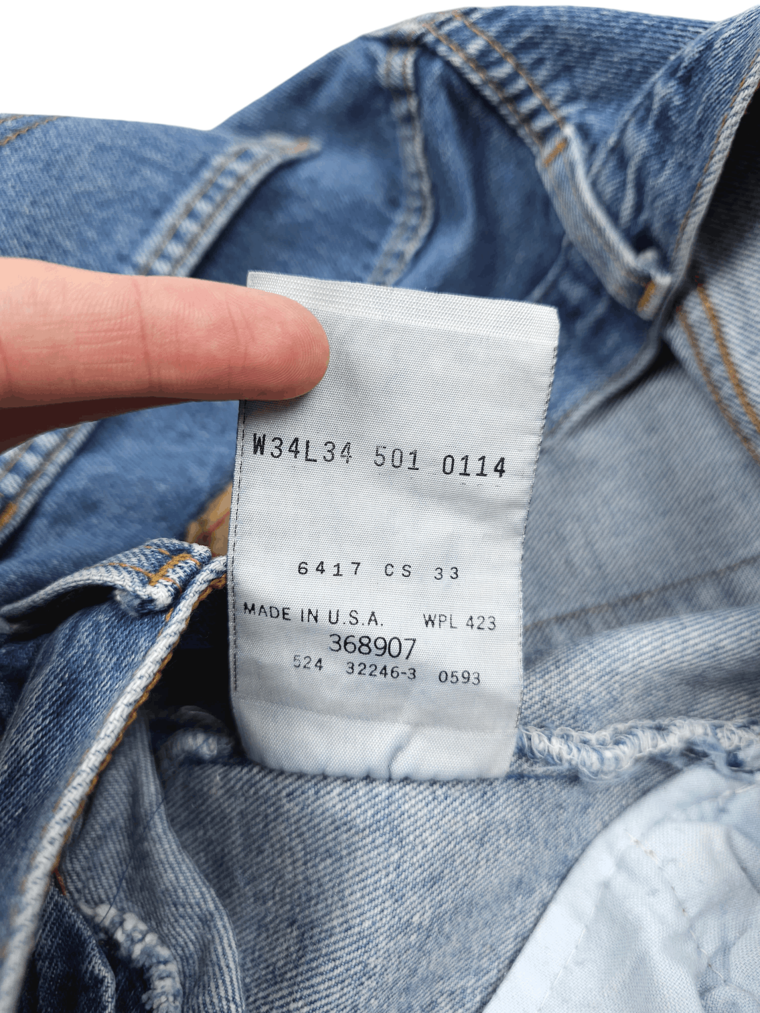 Levi's × Vintage 💎 Size 34/34 Bleached Levi's 501 Straight Regular Y2K Jeans Size US 34 / EU 50 - 11 Thumbnail