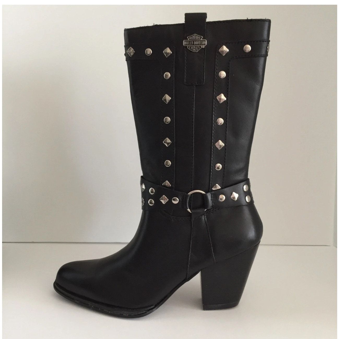 Harley Davidson Preloved-Harley Davidson Women's Strut Boots Leather 6 Size US 6 / IT 36 - 1 Thumbnail