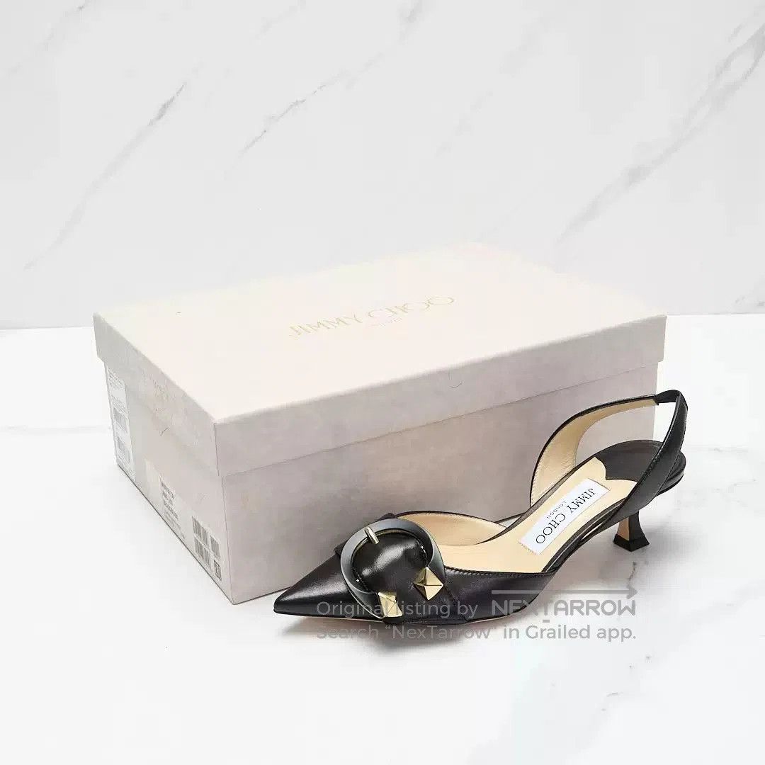 Jimmy Choo Jimmy Choo Moni 50 Pointed Toe Kitten Heel. Size US 6 / IT 36 - 7 Thumbnail
