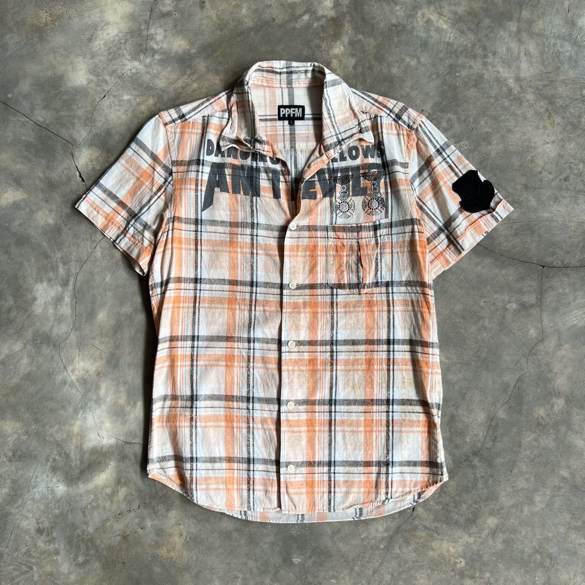 Hysteric Glamour 2000s PPFM Am I Evil Studed Button up Shirt Size US L / EU 52-54 / 3 - 1 Thumbnail
