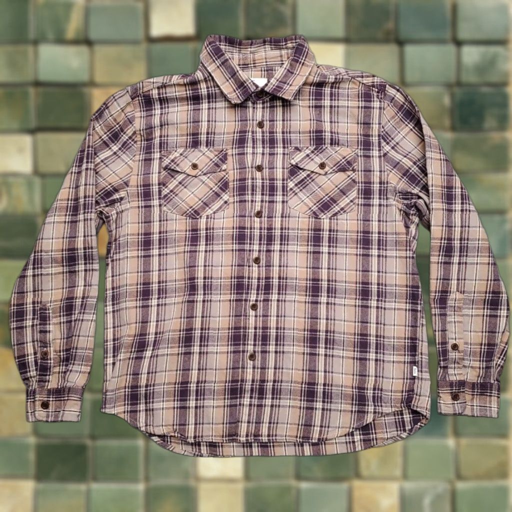 Katin VINTAGE Katin Shirt Mens M Purple Plaid Twill Flannel Long Sleeve 100% Cotton Outdoors Size US M / EU 48-50 / 2 - 1 Thumbnail