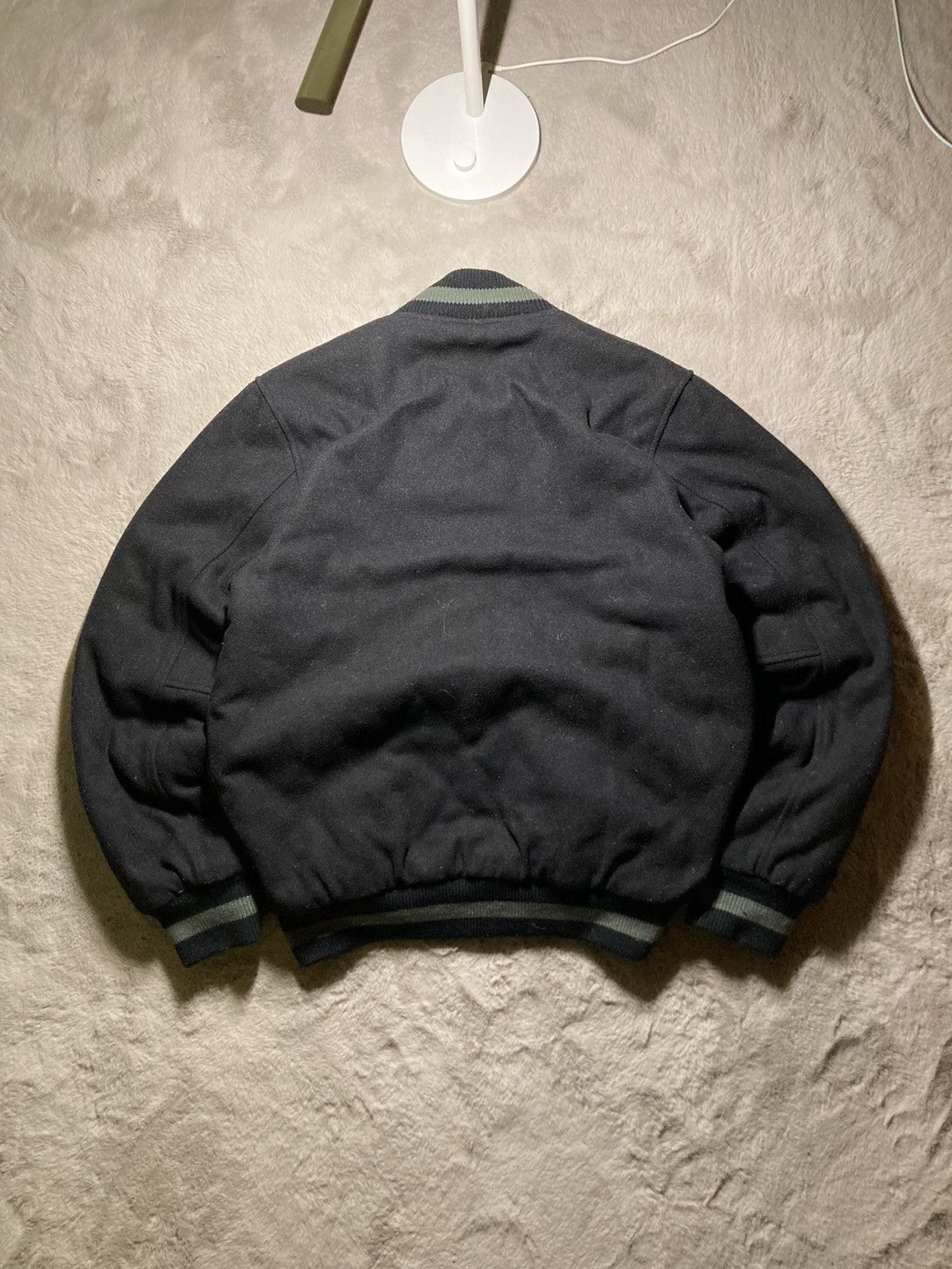 Stussy ⛩️Stüssy Varsity Wool Bomber Jacket M y2k baggy rare big logo Size US M / EU 48-50 / 2 - 2 Thumbnail