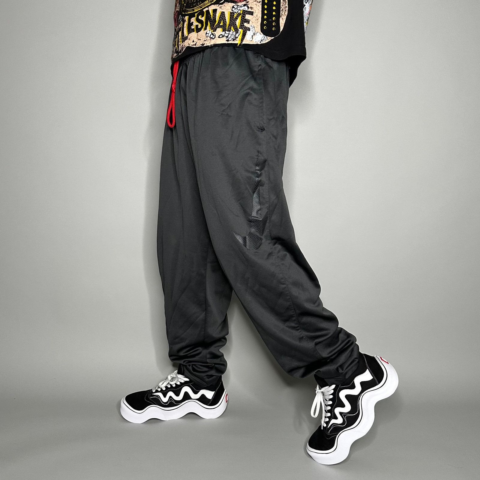 Nike Vintage Nike Joggers Dark Grey Polyester Sweatpants Y2K Grailed