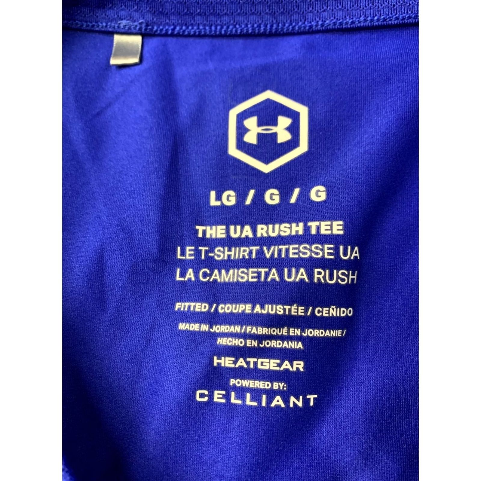 Under Armour UNDER ARMOUR UA REUSH TEE HEATGEAR ORIGINAL MEN COMPRESSION SHIRT JERSEY SIZE L BLUE Short Sleeve Crew Neck Regular Fit T-Shirt USA Size US L / EU 52-54 / 3 - 5 Thumbnail