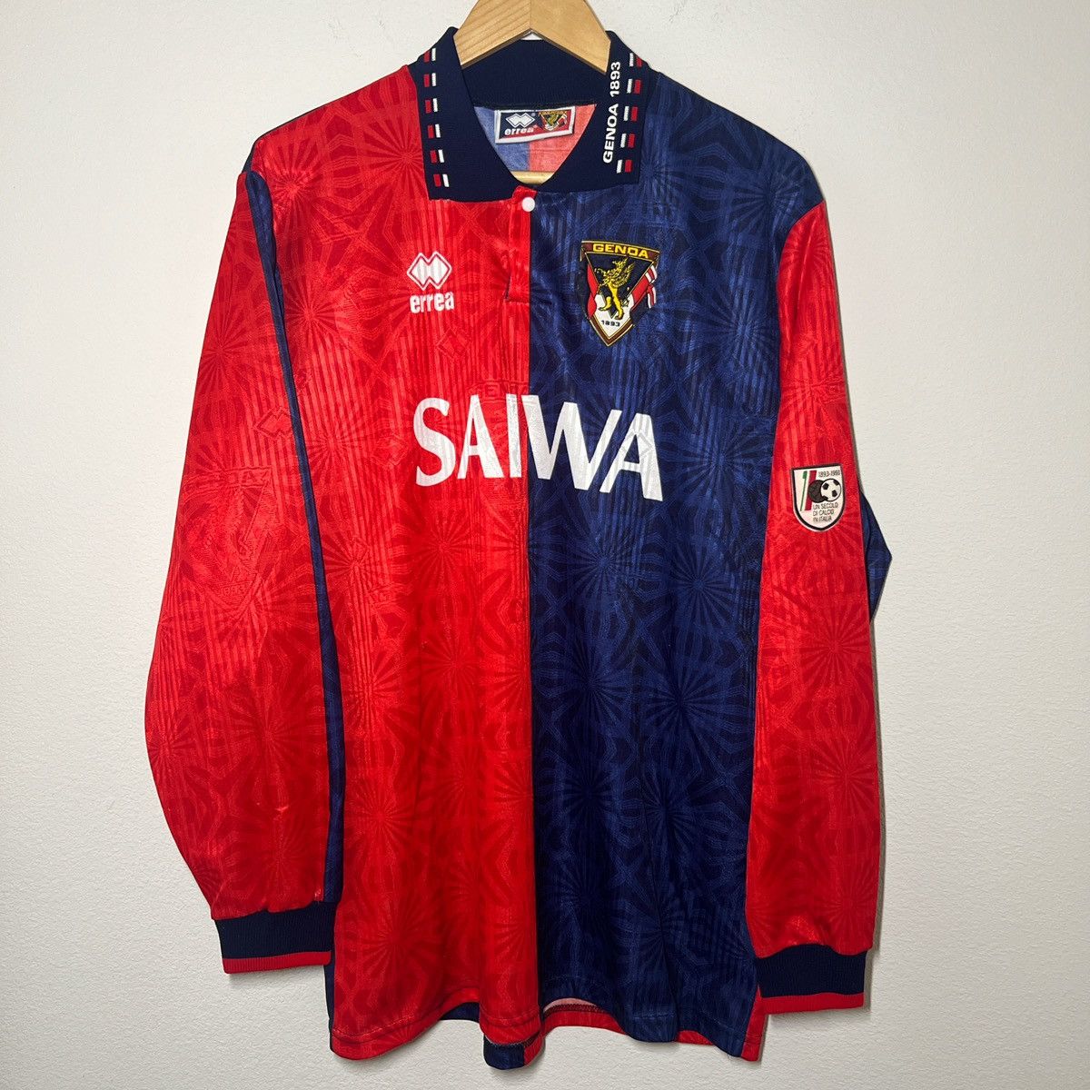 Genoa 1994-1995 Away Long Sleeve Jersey Vintage Soccer