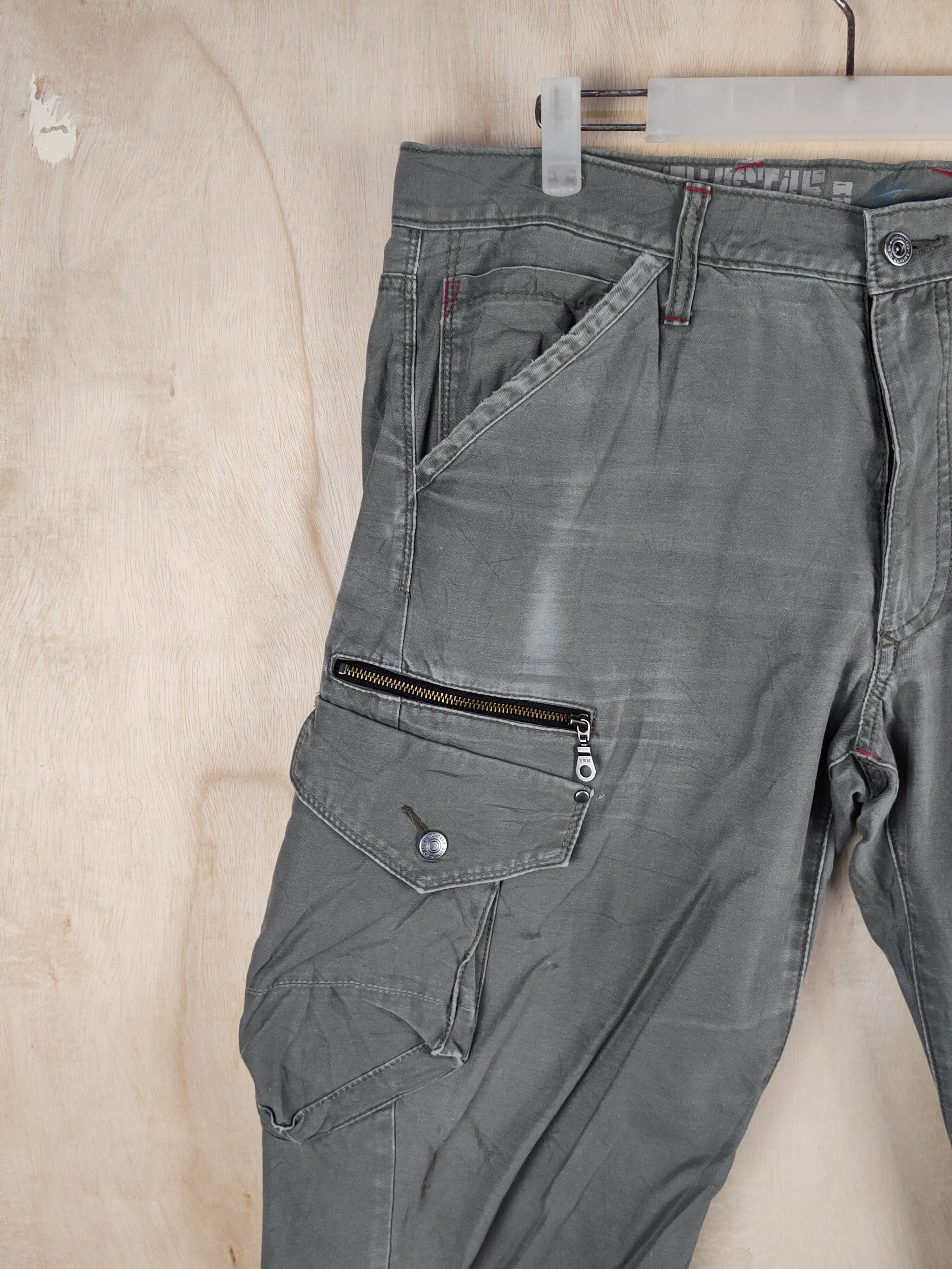 Japanese Brand Xebec Twist45 Green Multipocket Tactical Cargo Pants #S2416 Size US 36 / EU 52 - 3 Thumbnail