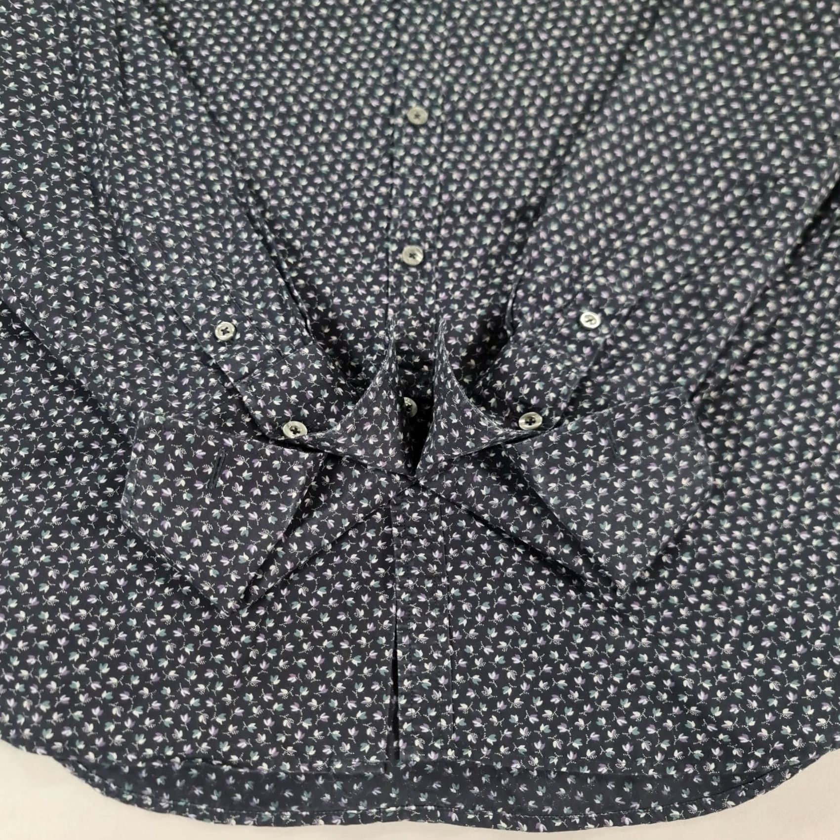 Paul Smith Paul Smith Mens Shirt Navy Blue Floral Cotton Button-Up Long Sleeve Slim M Casual Summer Holiday City London Women's? Size US M / EU 48-50 / 2 - 5 Thumbnail