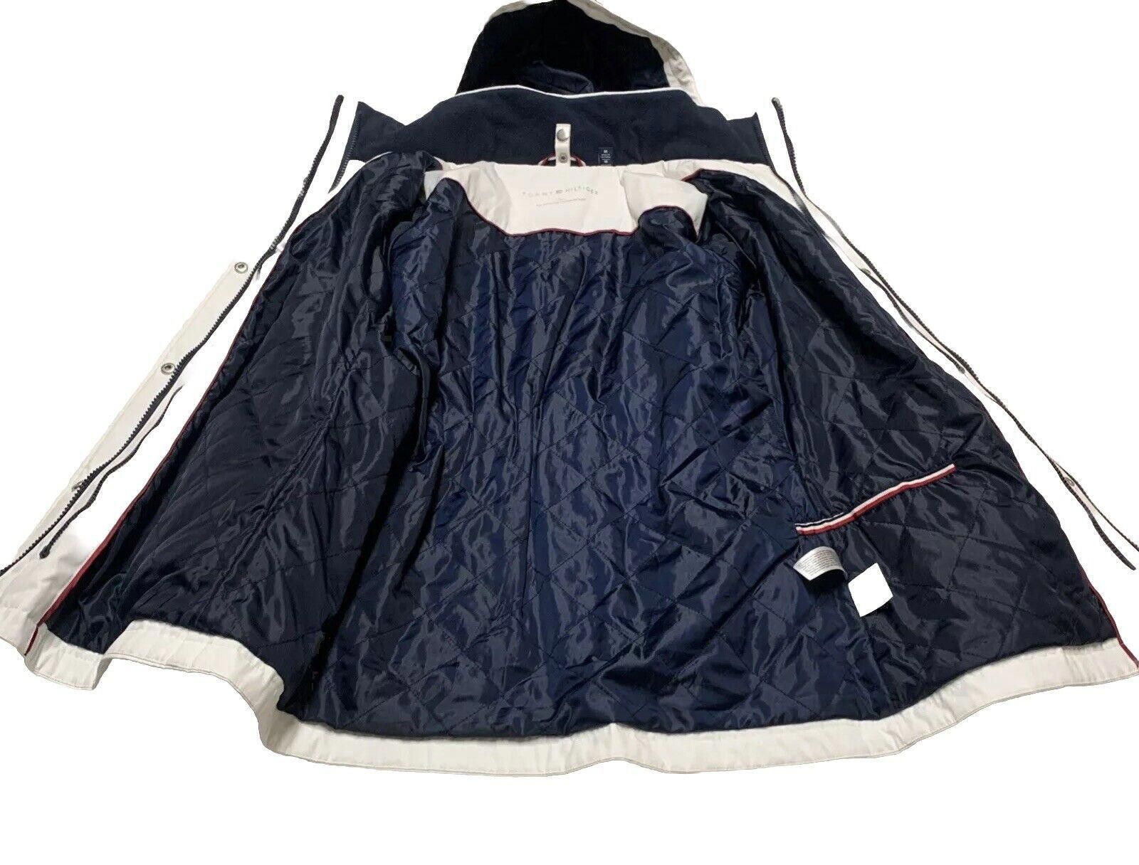 Tommy Hilfiger Tommy Hilfiger Women's M White Weather Hood Jacket Rain Coat Size M / US 6-8 / IT 42-44 - 5 Thumbnail