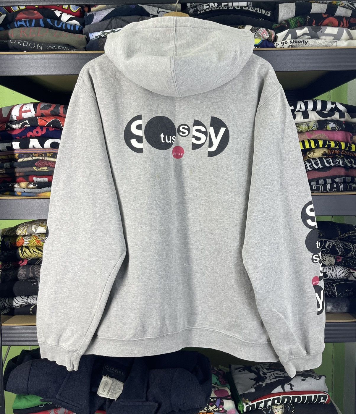 Stussy Vintage 90's Stussy GM Hoodie Grey Size US L / EU 52-54 / 3 - 8 Thumbnail