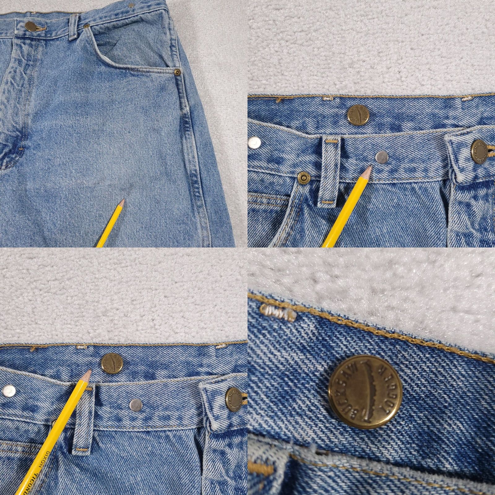 Wrangler VINTAGE Wrangler Jeans Mens 38 Blue 38x30 Actual 35x27 Straight Rugged Wear Suspender Size US 38 / EU 54 - 9 Thumbnail
