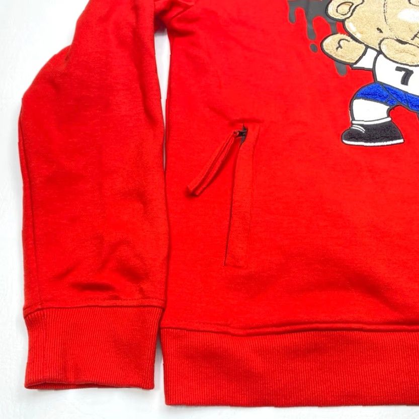 Vintage Civilized Sweatshirt Mens XL Red Embroidered Kapernick #7 Bear Crewneck EUC Size US XL / EU 56 / 4 - 3 Thumbnail