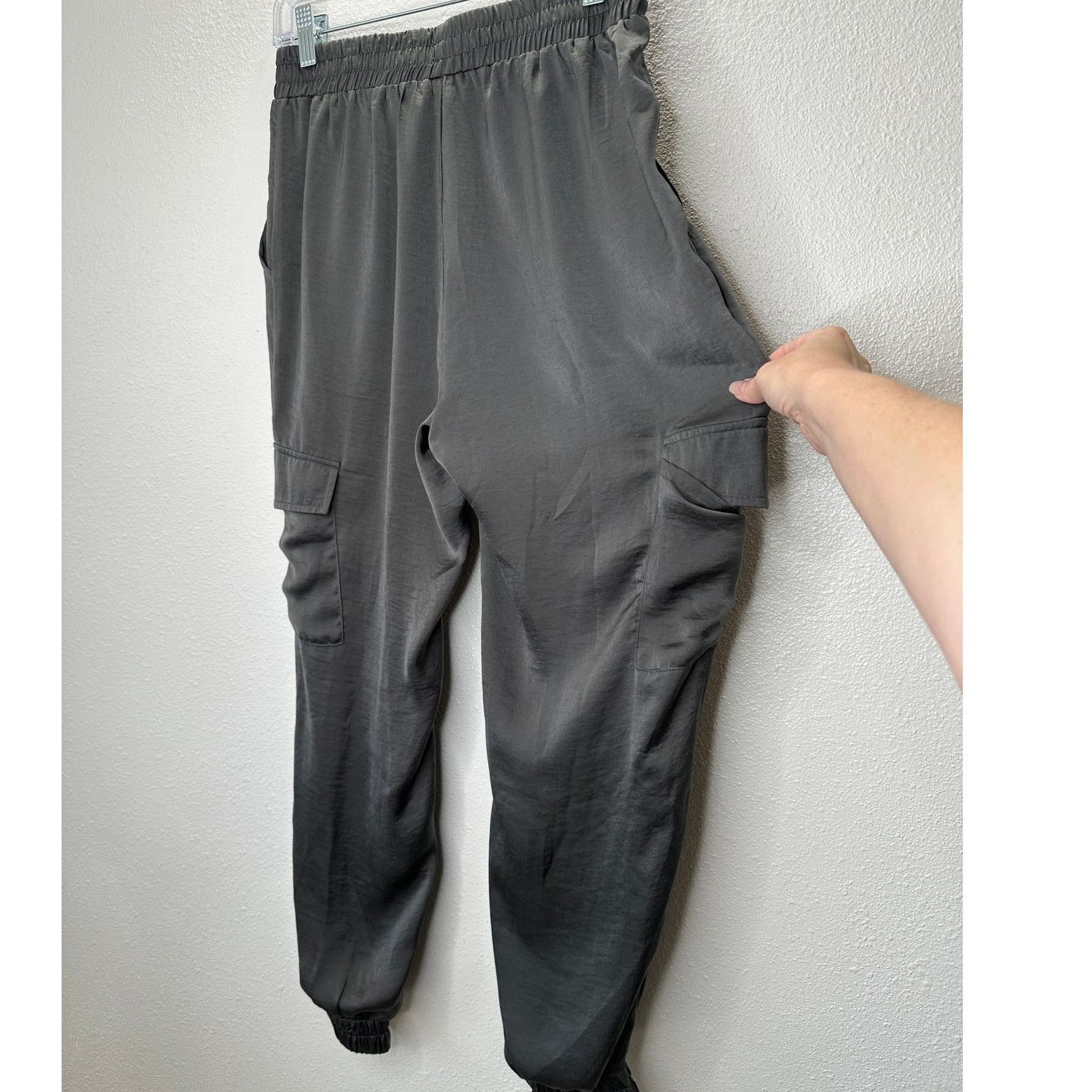 Other Sadie & Sage Gray Satin Utility Pocketed Elastic Jogger S Size 27" / US 4 / IT 40 - 8 Thumbnail