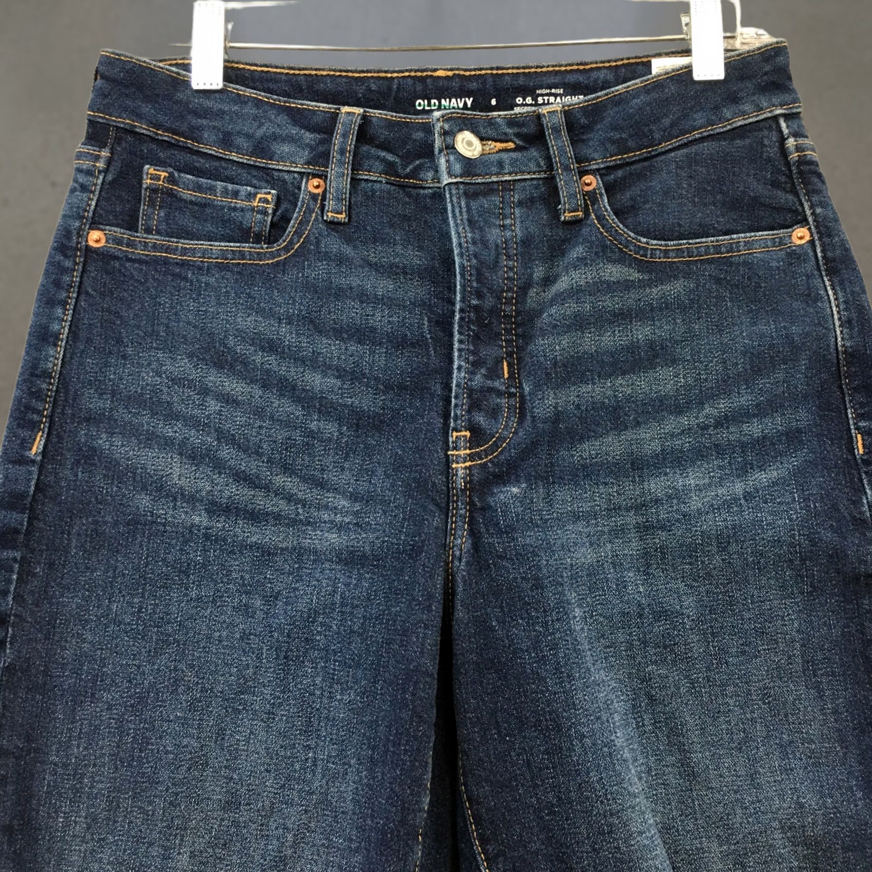 Old Navy Old Navy Jeans Womens 6 Straight Leg 30x28 Blue Denim Distressed Zip Size 28" / US 6 / IT 42 - 1 Thumbnail
