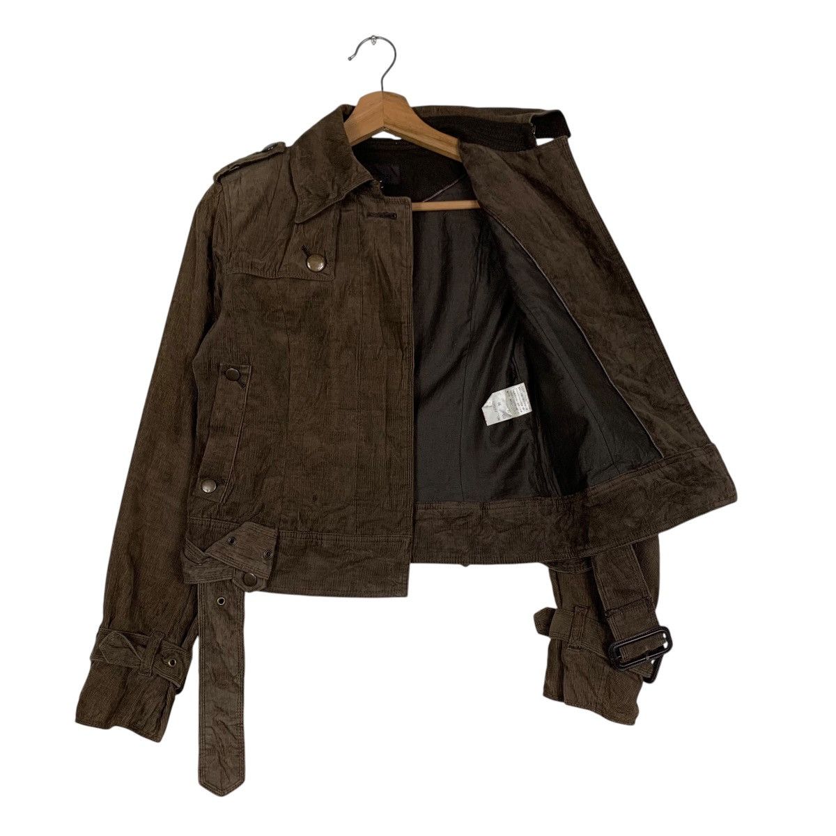 Japanese Brand UNIVERSAL LANGUAGE Crop Belted Jacket #1528-C68 Size XS / US 0-2 / IT 36-38 - 9 Thumbnail
