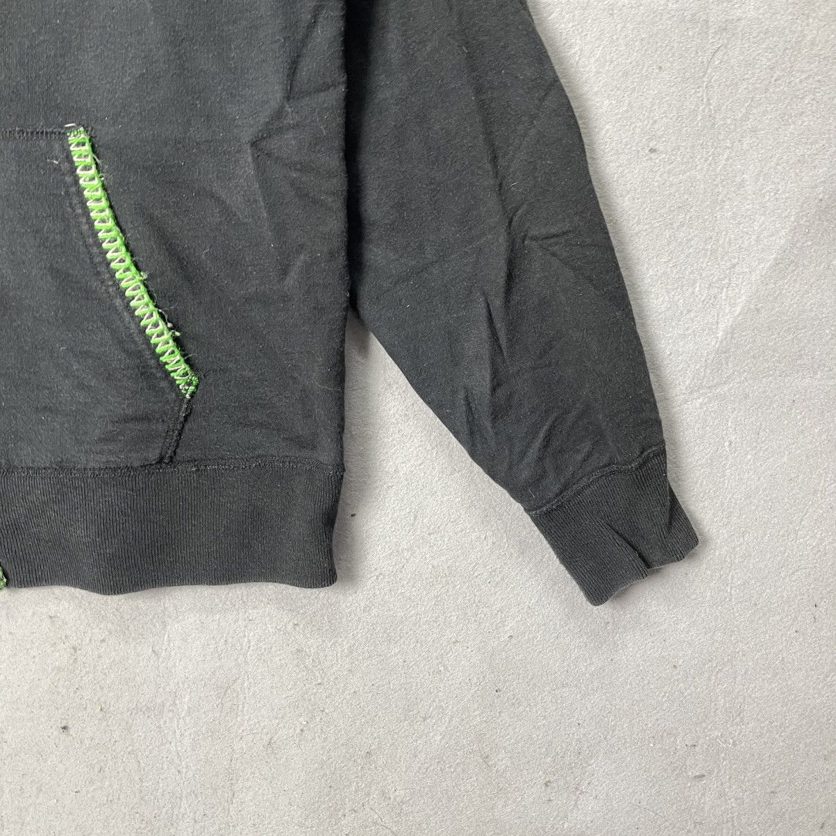 Beams Japan Vintage BEAMS Full Zip Hoodie Green Contrast Stitch Size US L / EU 52-54 / 3 - 4 Thumbnail