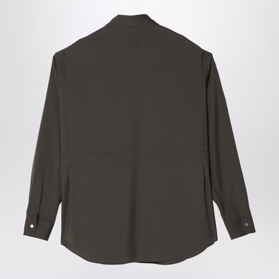 Fendi o1d2blof0226 Button Shirt in Dark Green Size US M / EU 48-50 / 2 - 2 Thumbnail