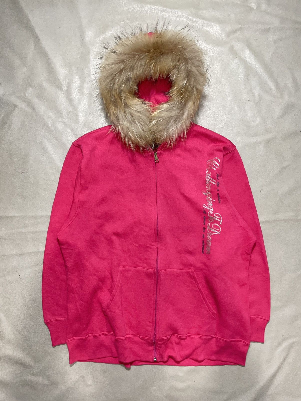 Hysteric Glamour Jadiss Poem Fur Hoodie Pink Tribal lgb ifsix style Size US L / EU 52-54 / 3 - 1 Thumbnail