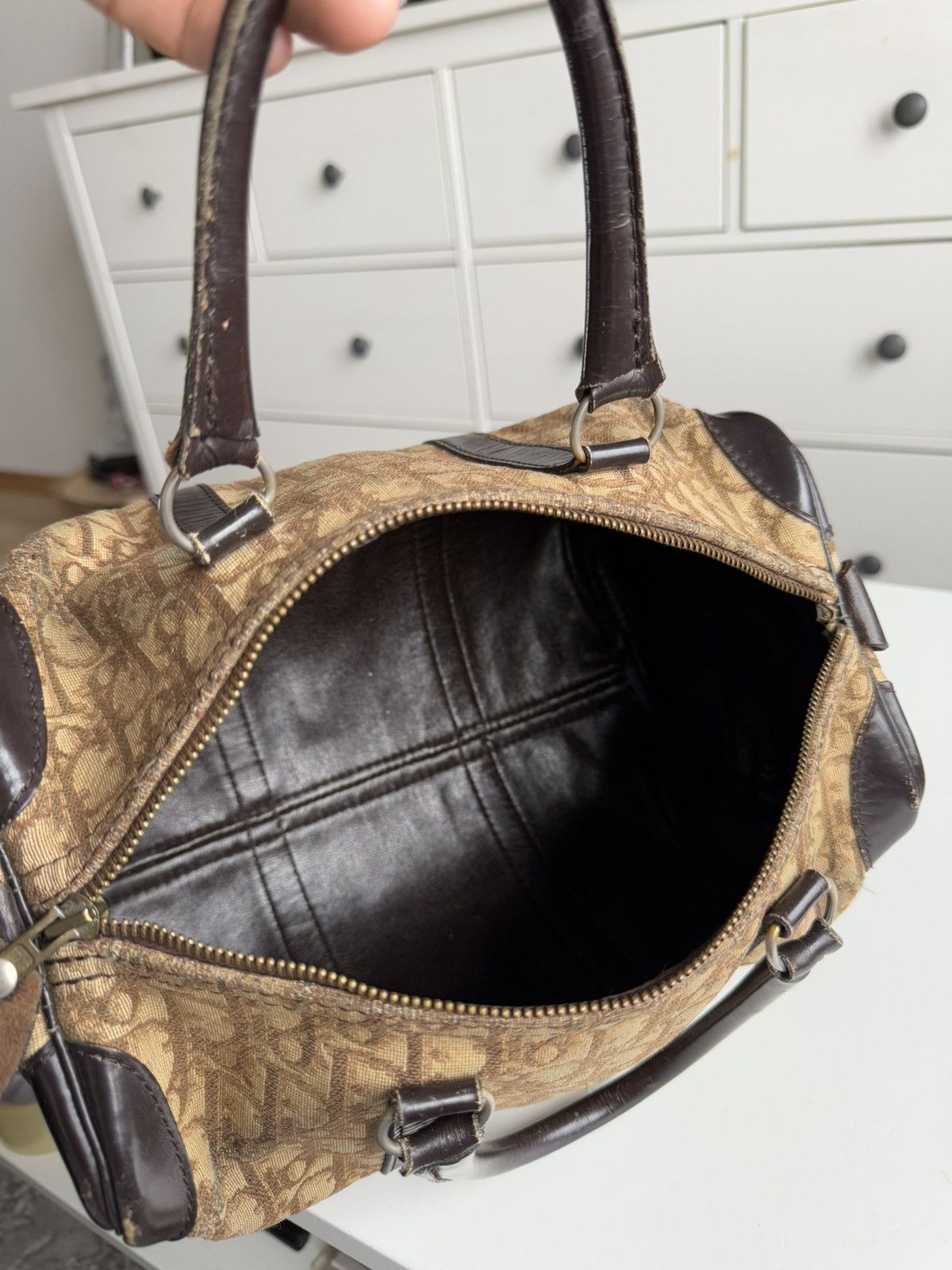 Designer × Dior × Vintage Vintage 90s Dior monogram bowling bag old money designer y2k Size ONE SIZE - 15 Thumbnail