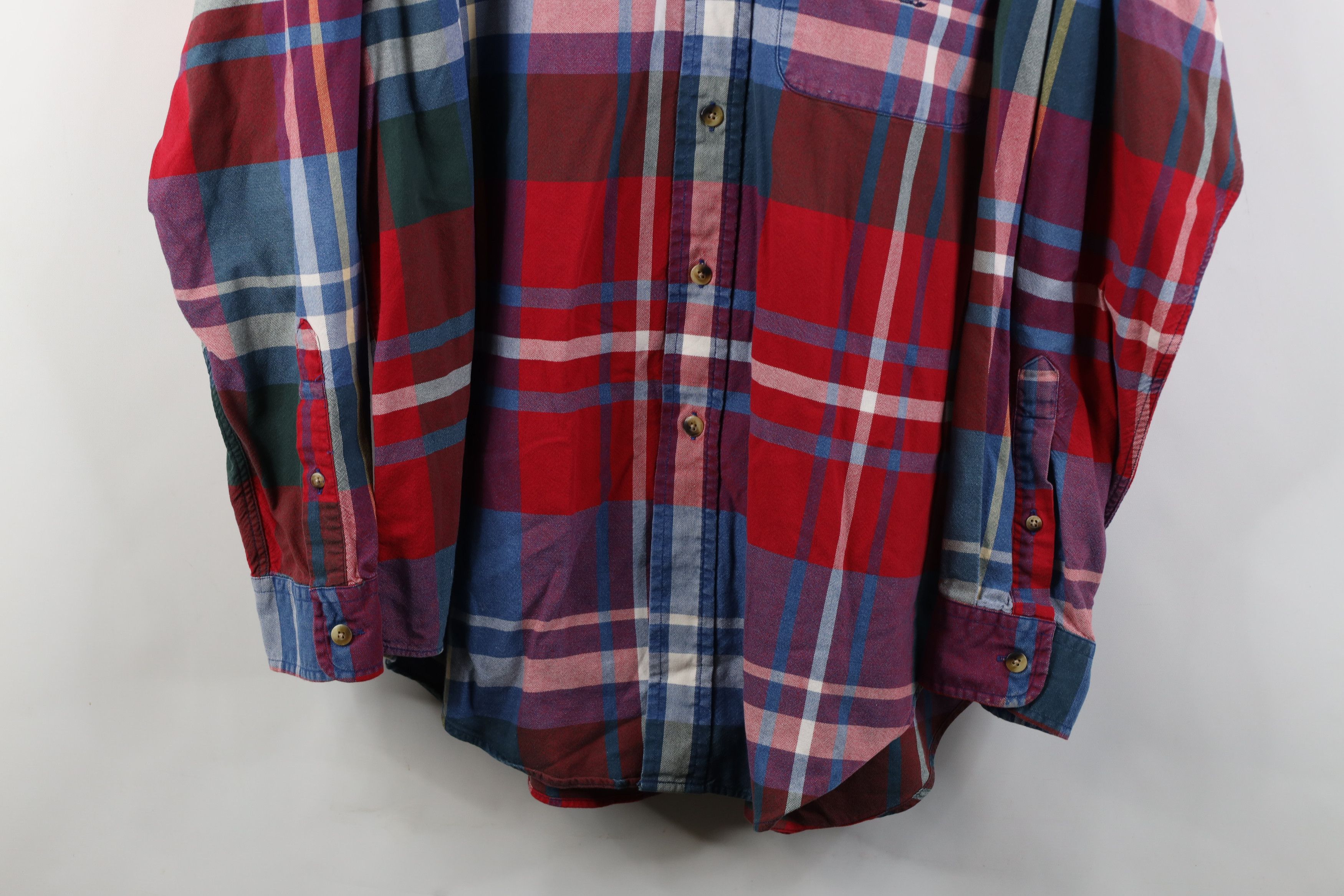 Nautica Vintage 90s Nautica Collar Button Down Shirt Plaid Cotton Size US L / EU 52-54 / 3 - 3 Thumbnail