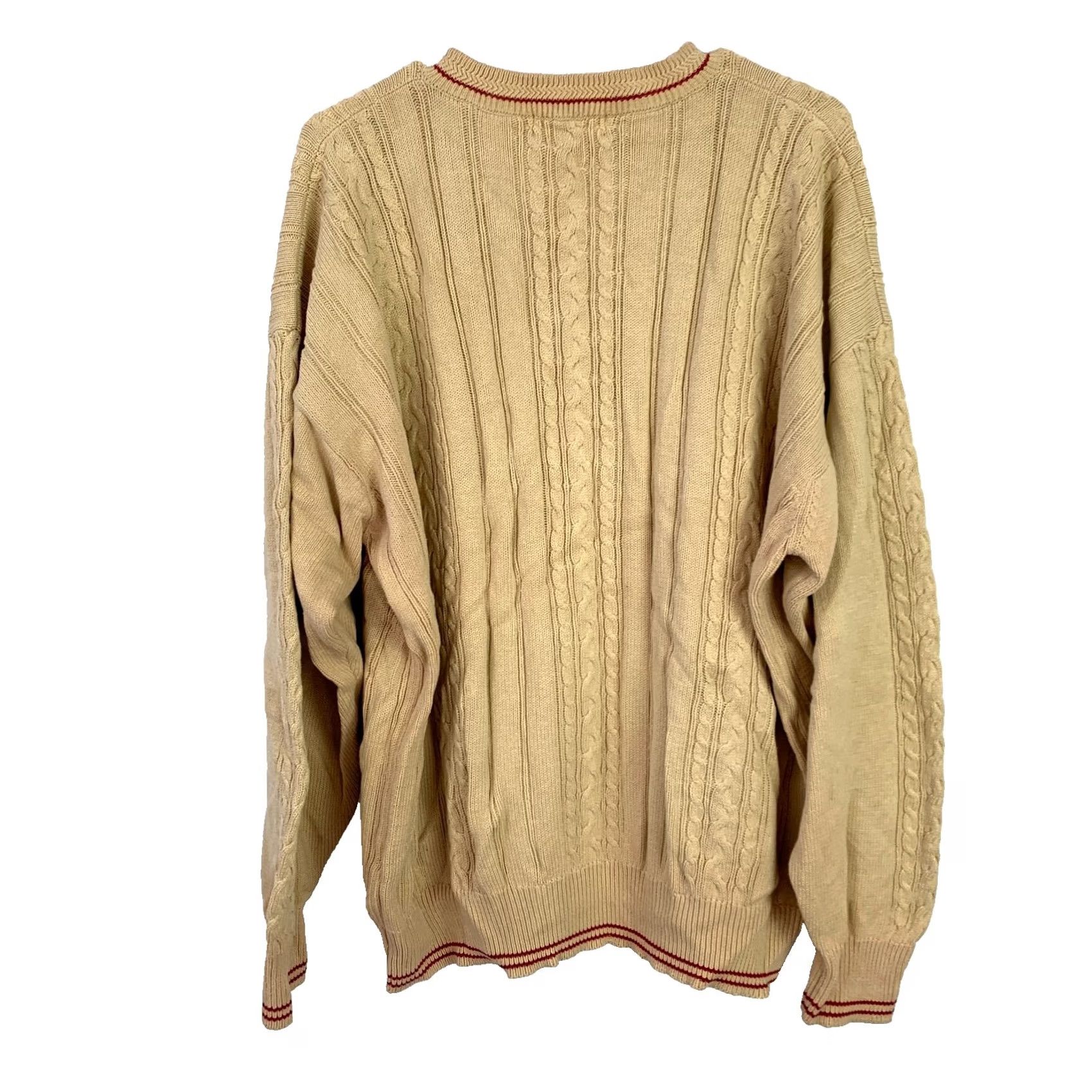 Oscar Jacobson Oscar Jacobson V-Neck Sweater Tan Knit XXL 1970s Scotland Size US XXL / EU 58 / 5 - 7 Thumbnail