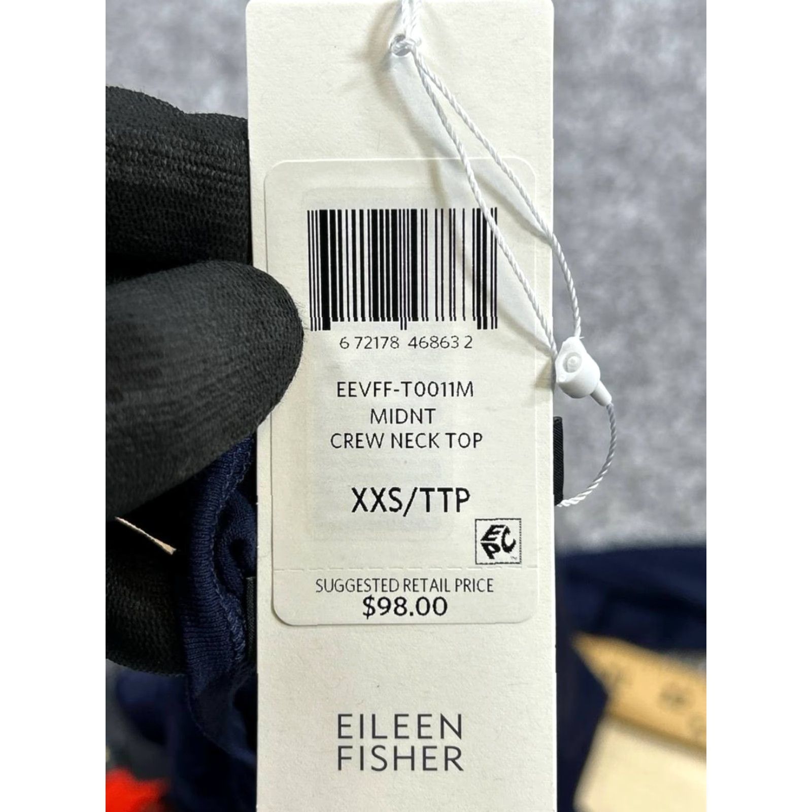 Eileen Fisher Eileen Fisher Womens 2XS Blue Knit Pullover Sweater Casual Long Sleeve Crew Neck Dolman Sleeve Regular Fit Size XXS / US 00 / IT 34 - 5 Thumbnail
