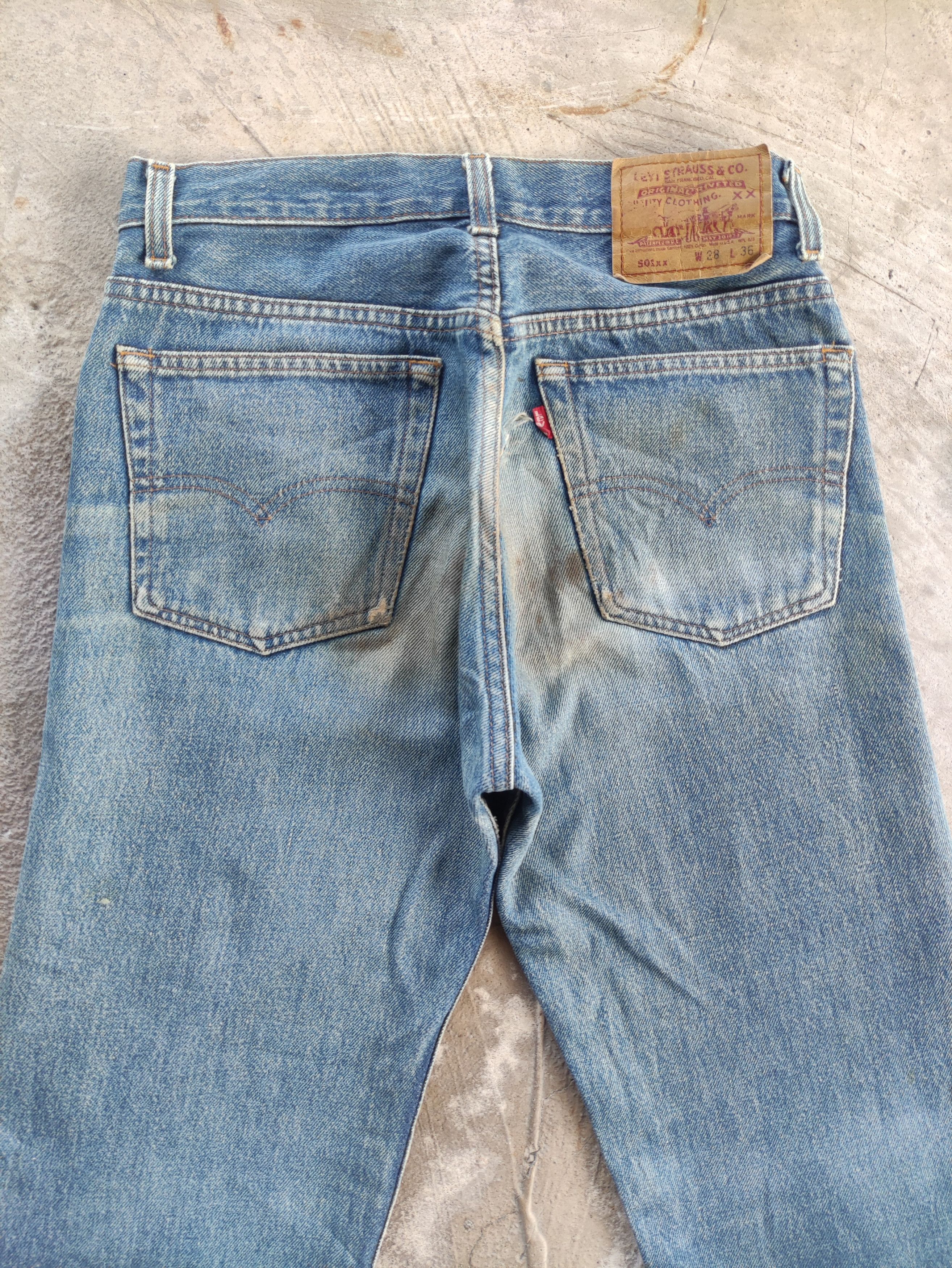 Levi's Vintage Levis 501 usa Button Jean Distressed Faded Denim Size US 28 / EU 44 - 11 Thumbnail